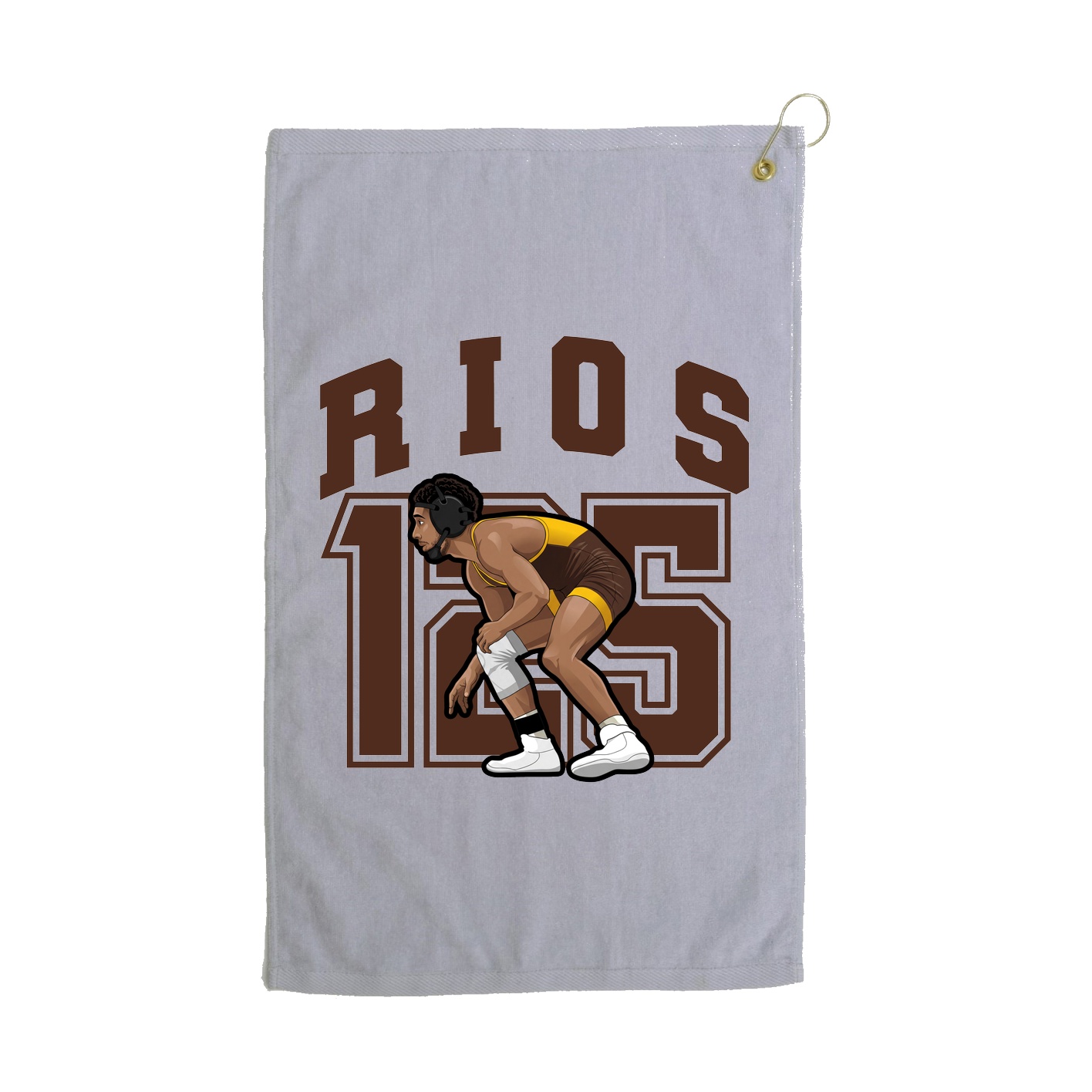 Golf Towel — Number in Grey