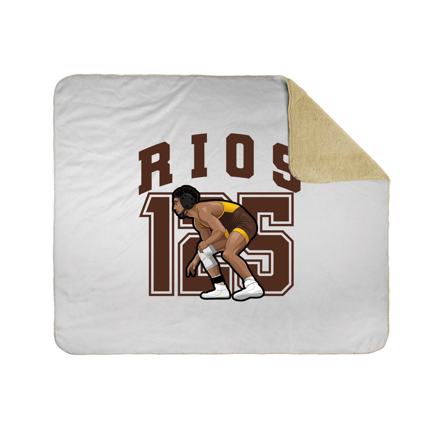 Throw Blanket — Number in White