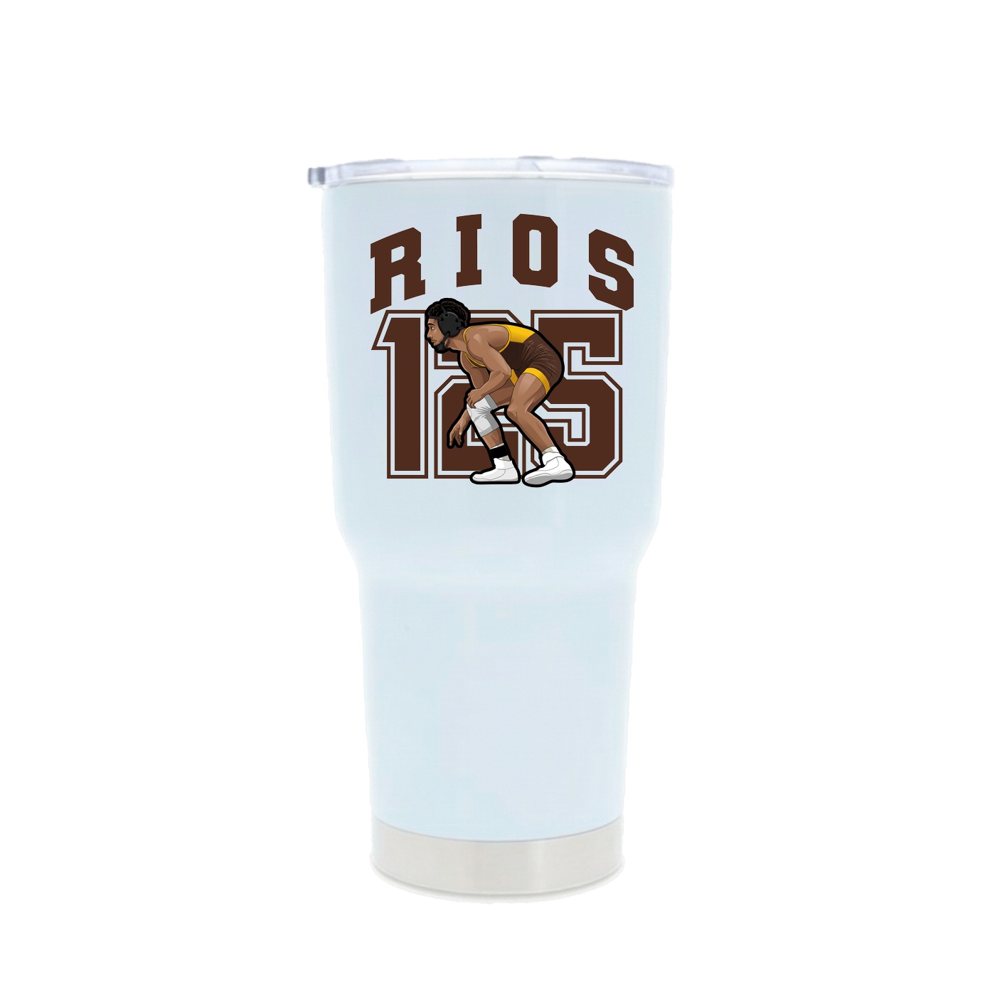 30oz Stainless Steel Tumbler — Number in White
