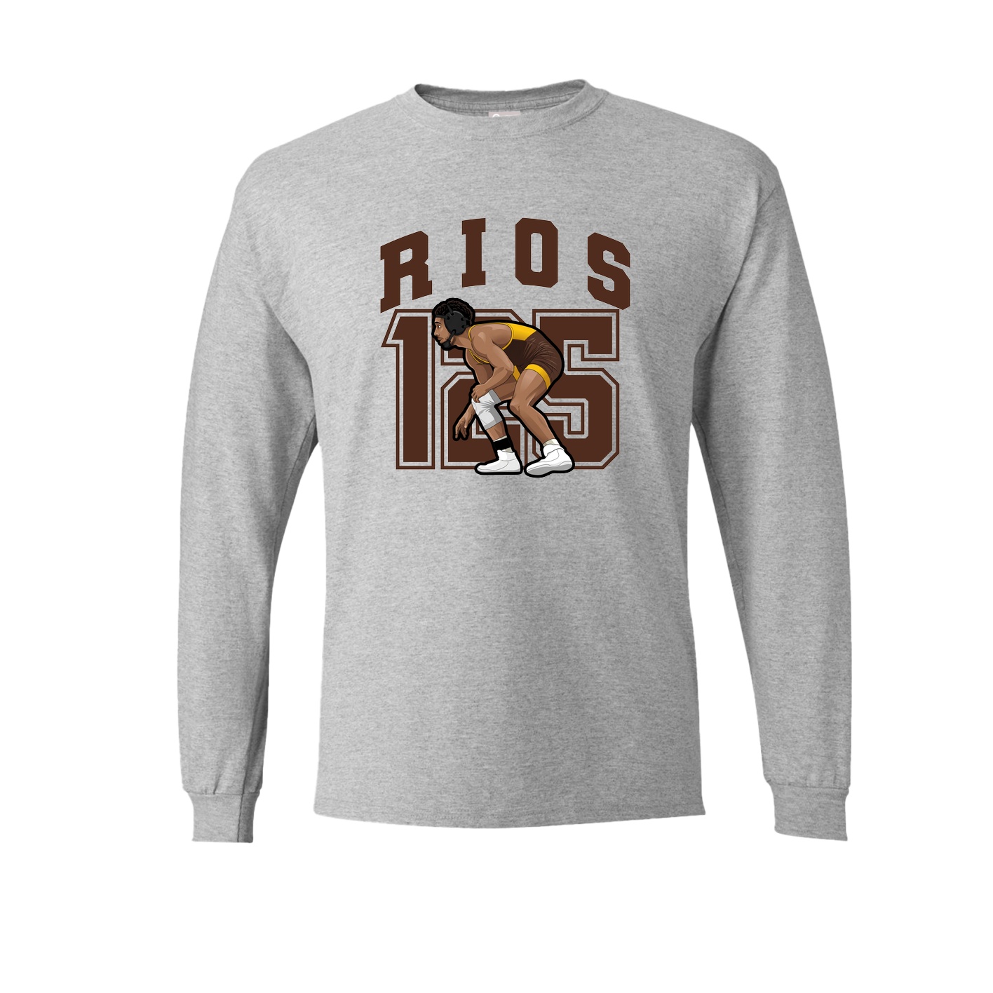 Long Sleeve Tee — Number in Grey