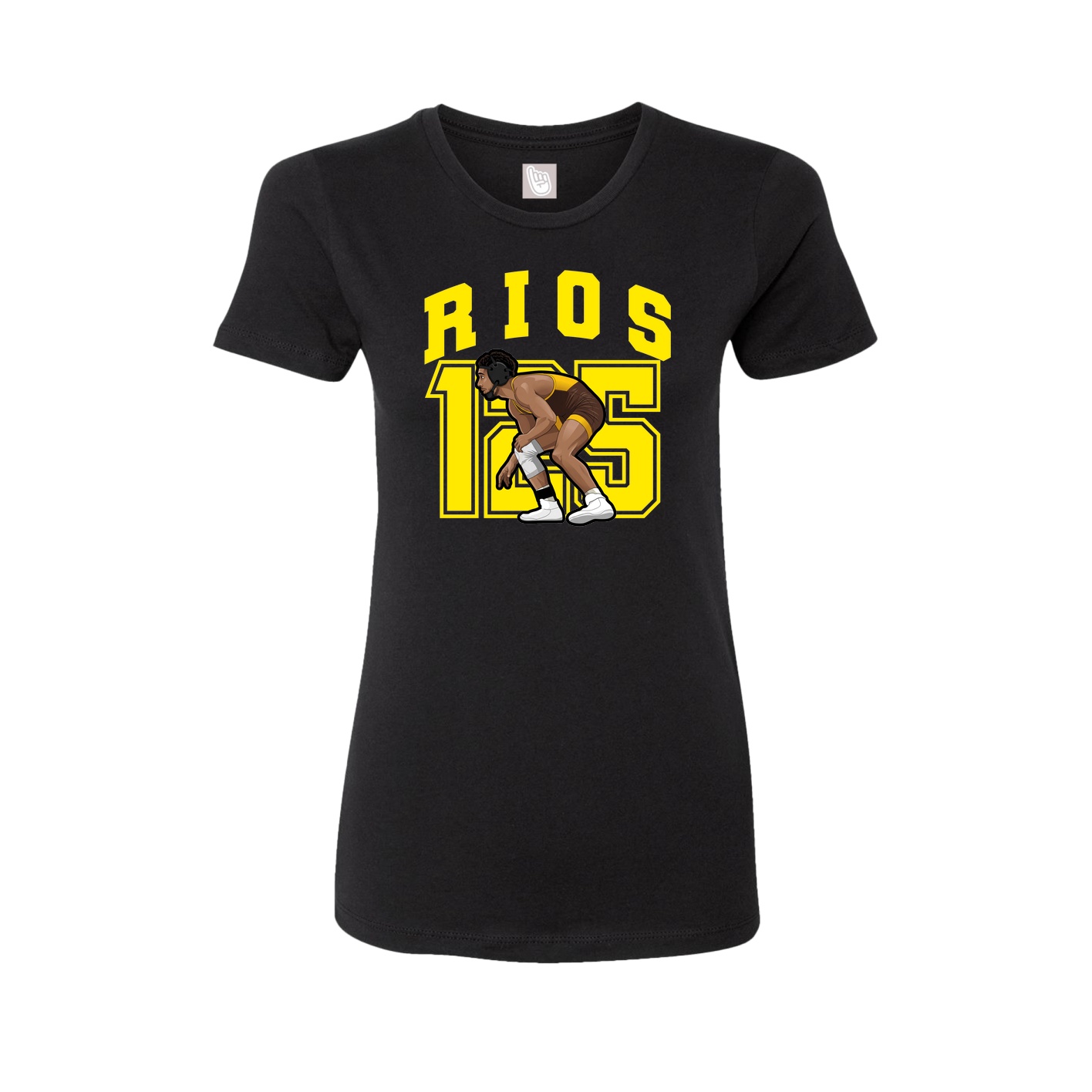 Fitted Women's Tee — Number in Black