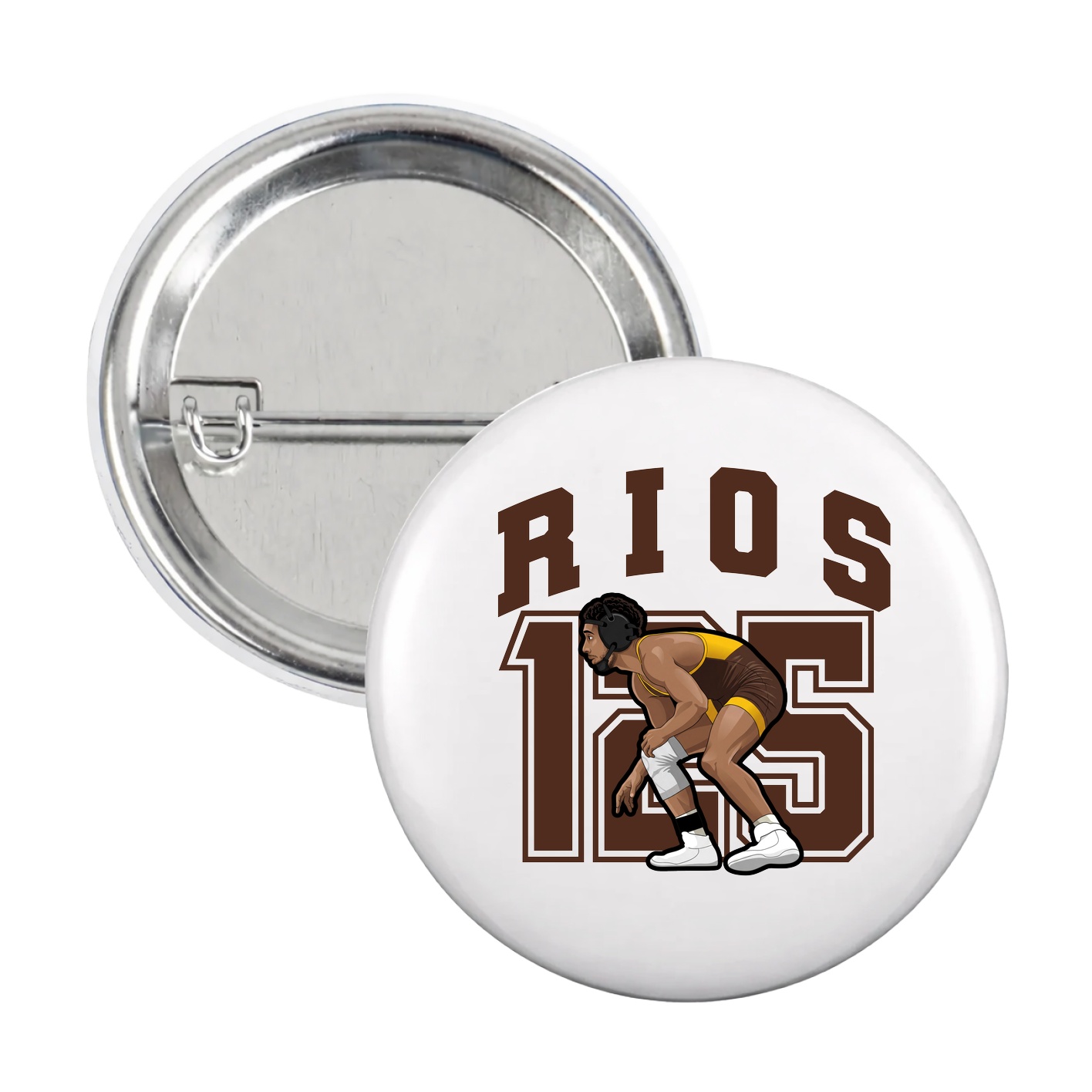Game Day Button — Number in White