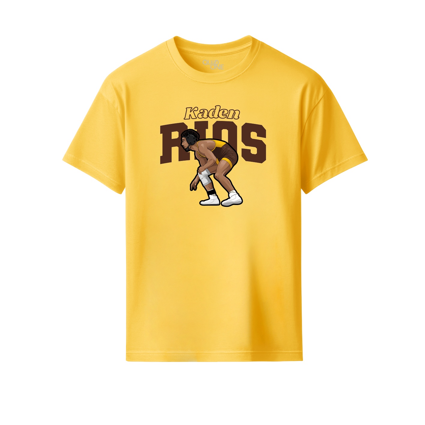 Youth Tee — Name Arch in Yellow
