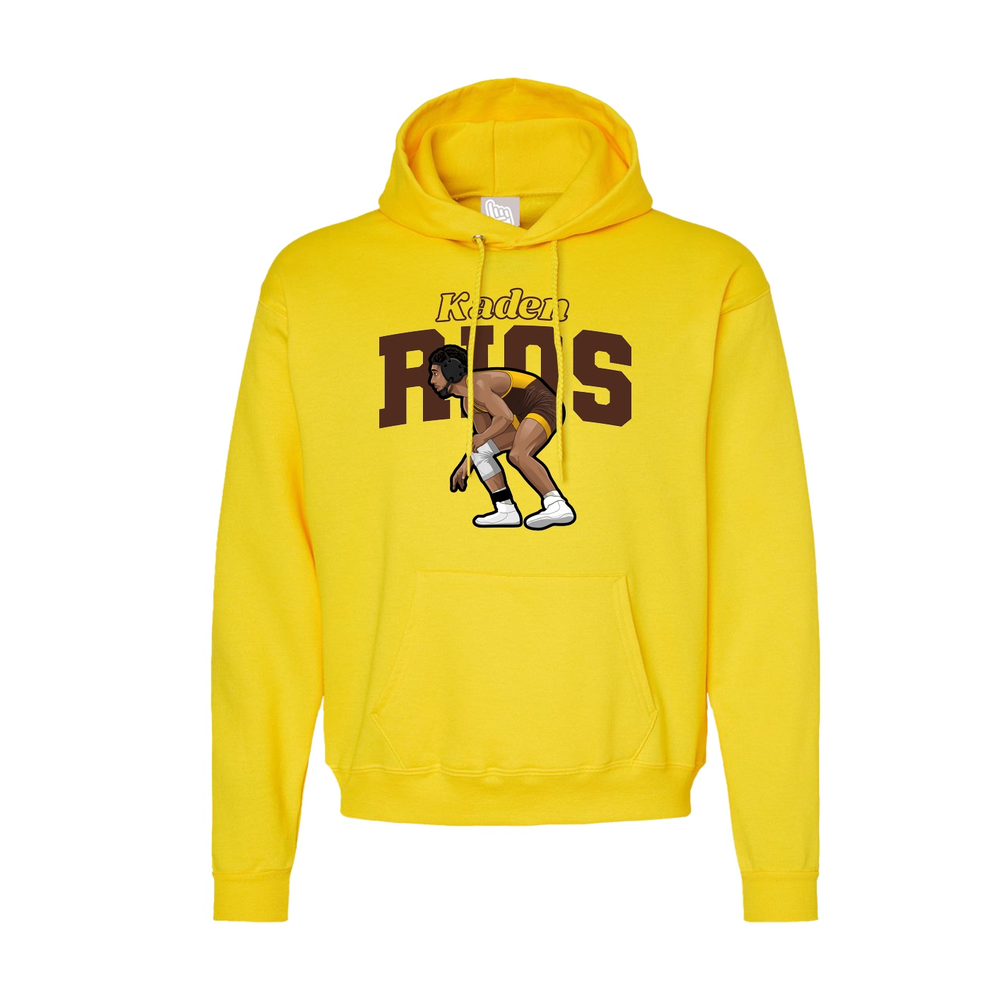 Hoodie — Name Arch in Yellow