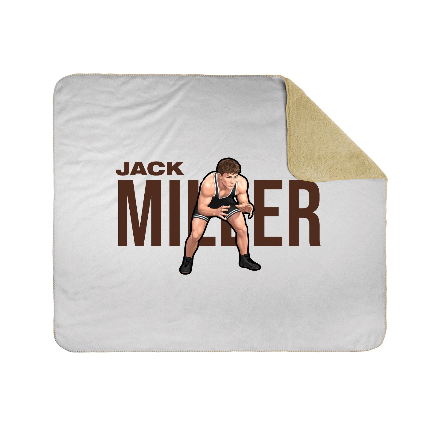 Throw Blanket — Player Name in White