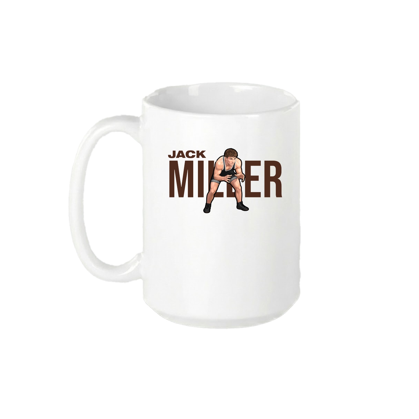 15oz Coffee Mug — Player Name in White