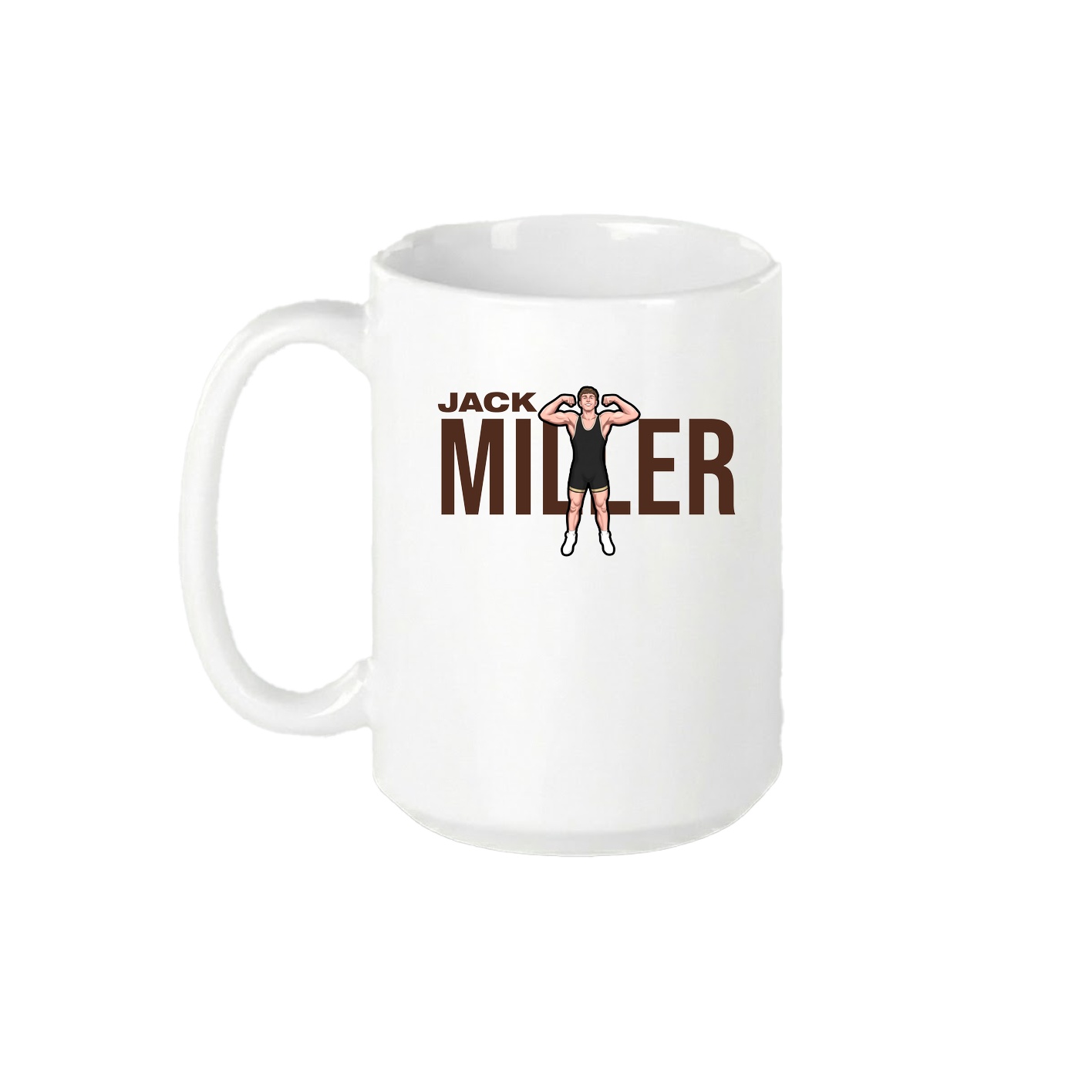 15oz Coffee Mug — Player Name in White