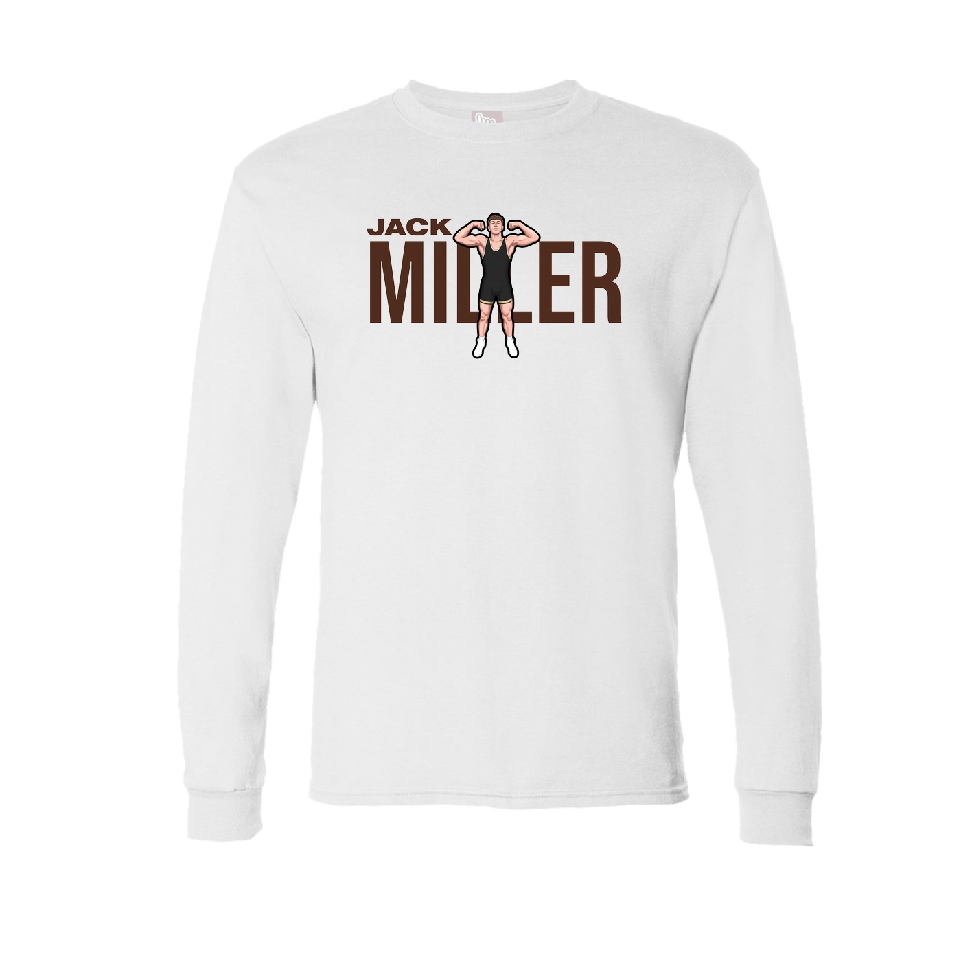 Long Sleeve Tee — Player Name in White