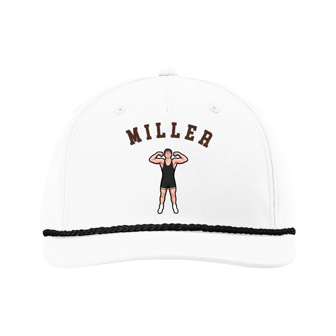 Five-Panel Classic Rope Cap — Shirsey Arch in White