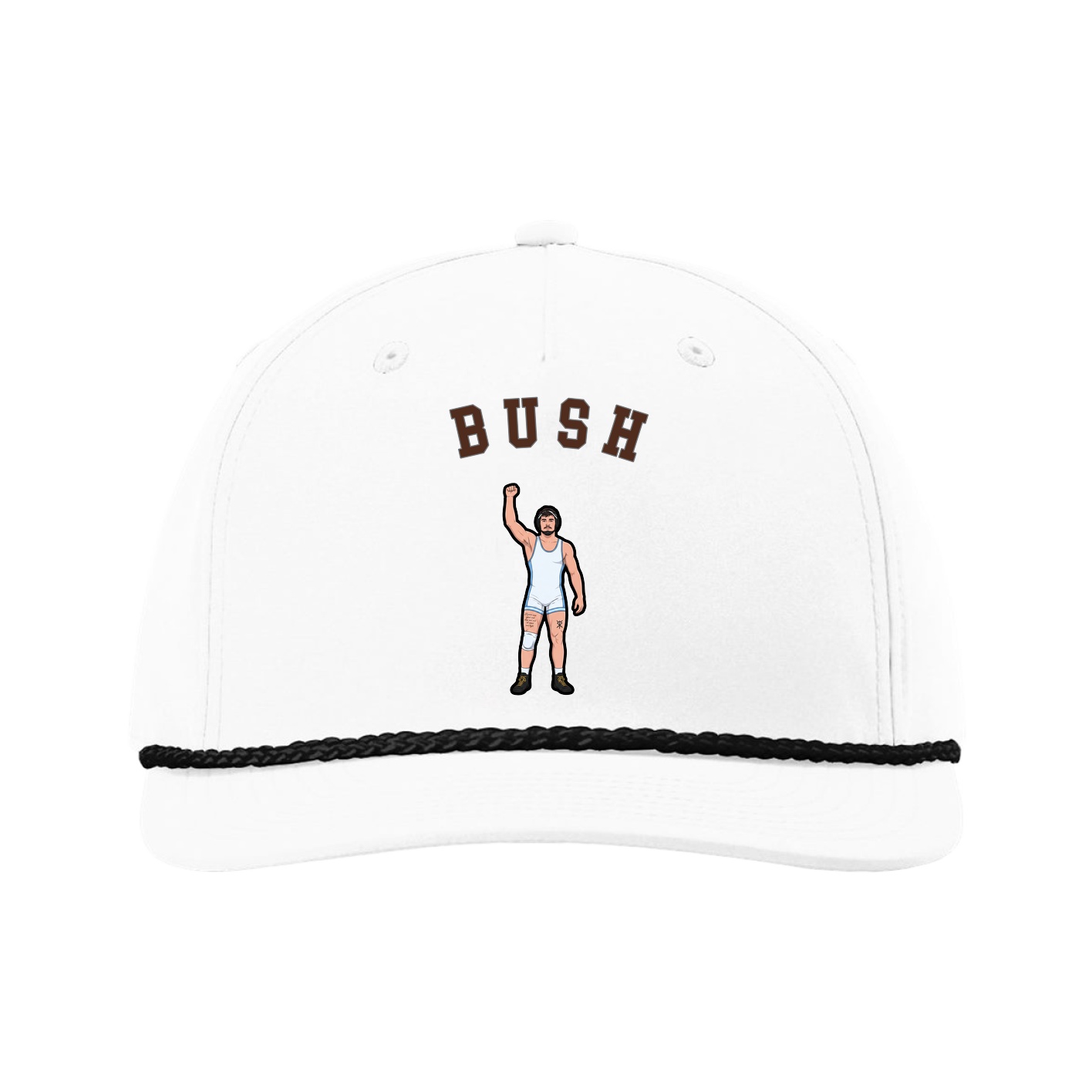 Five-Panel Classic Rope Cap — Shirsey Arch in White