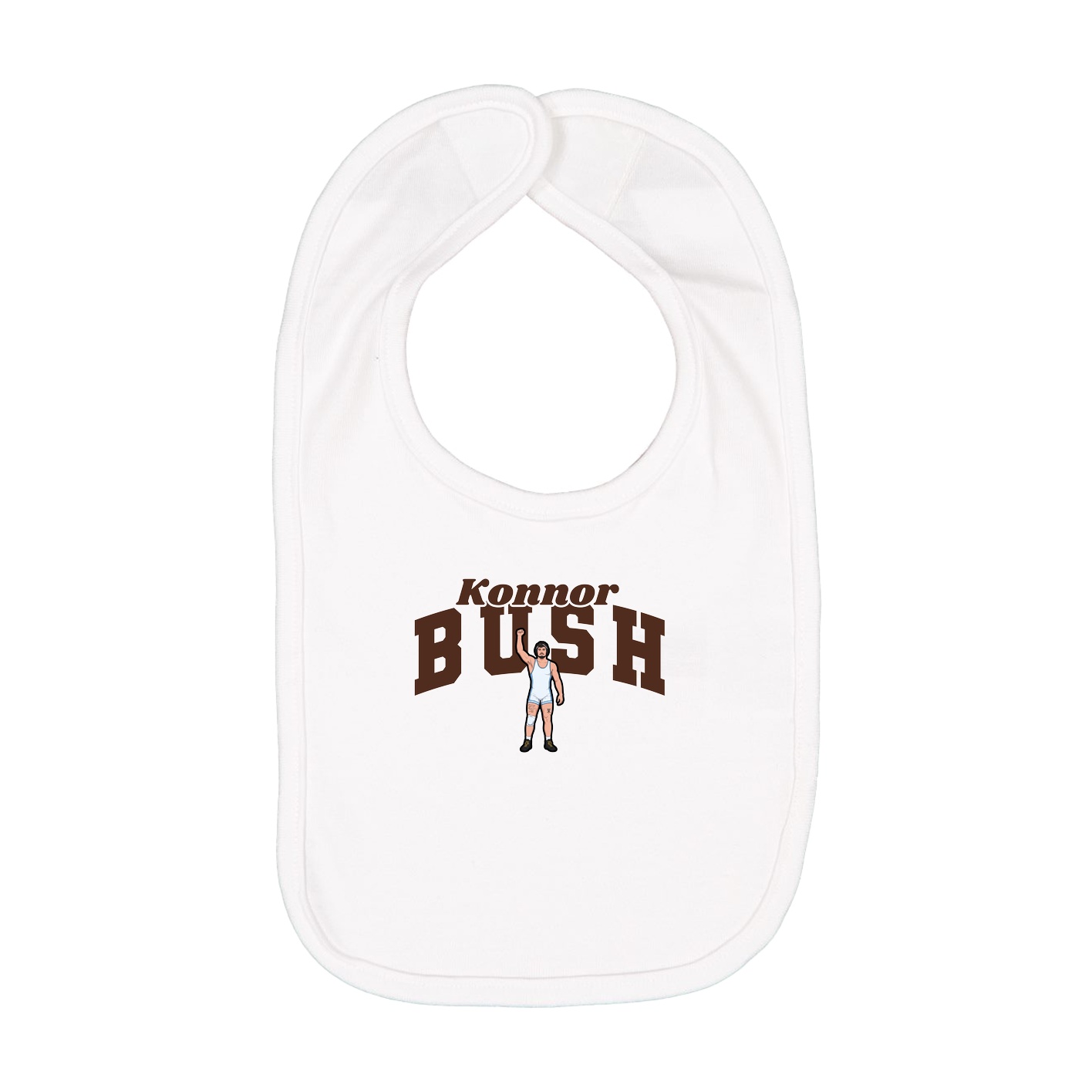 Infant Bib — Signature Arch in White