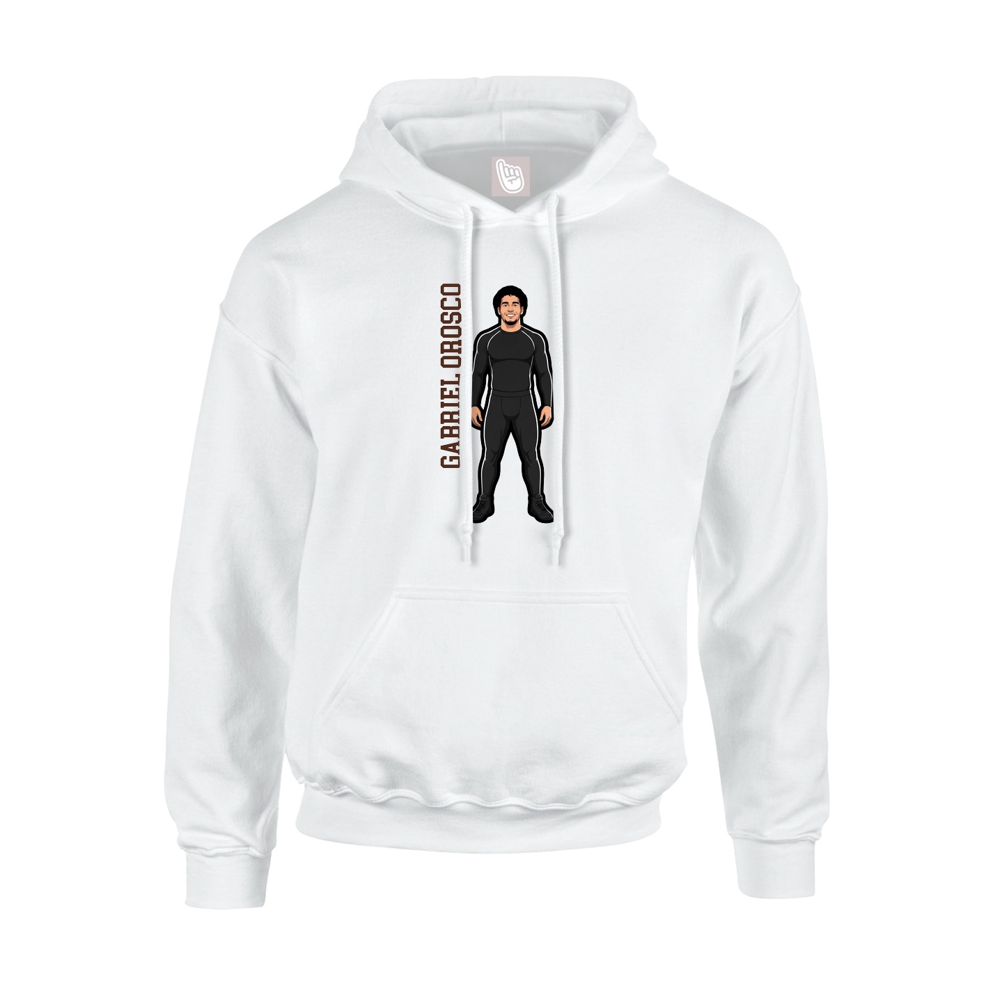 Hoodie — Name Vertical in White