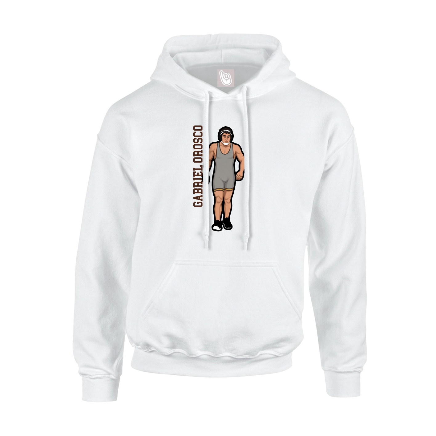 Youth Hoodie — Name Vertical in White