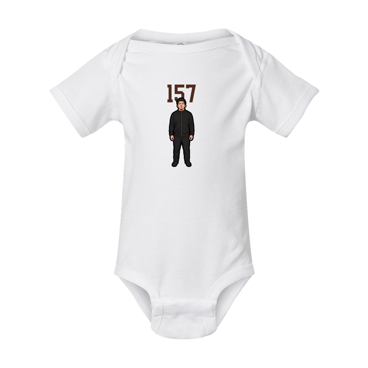 Baby Onesie — Number Top in White