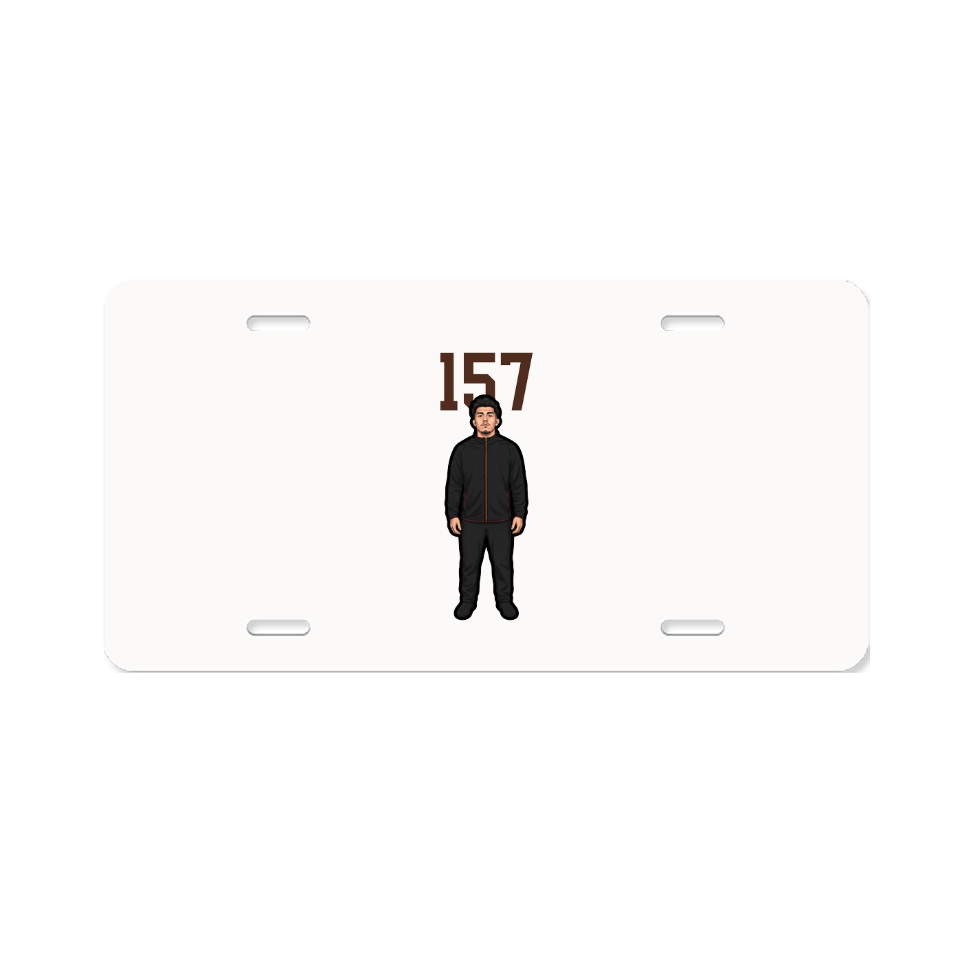 License Plate — Number Top in Classic