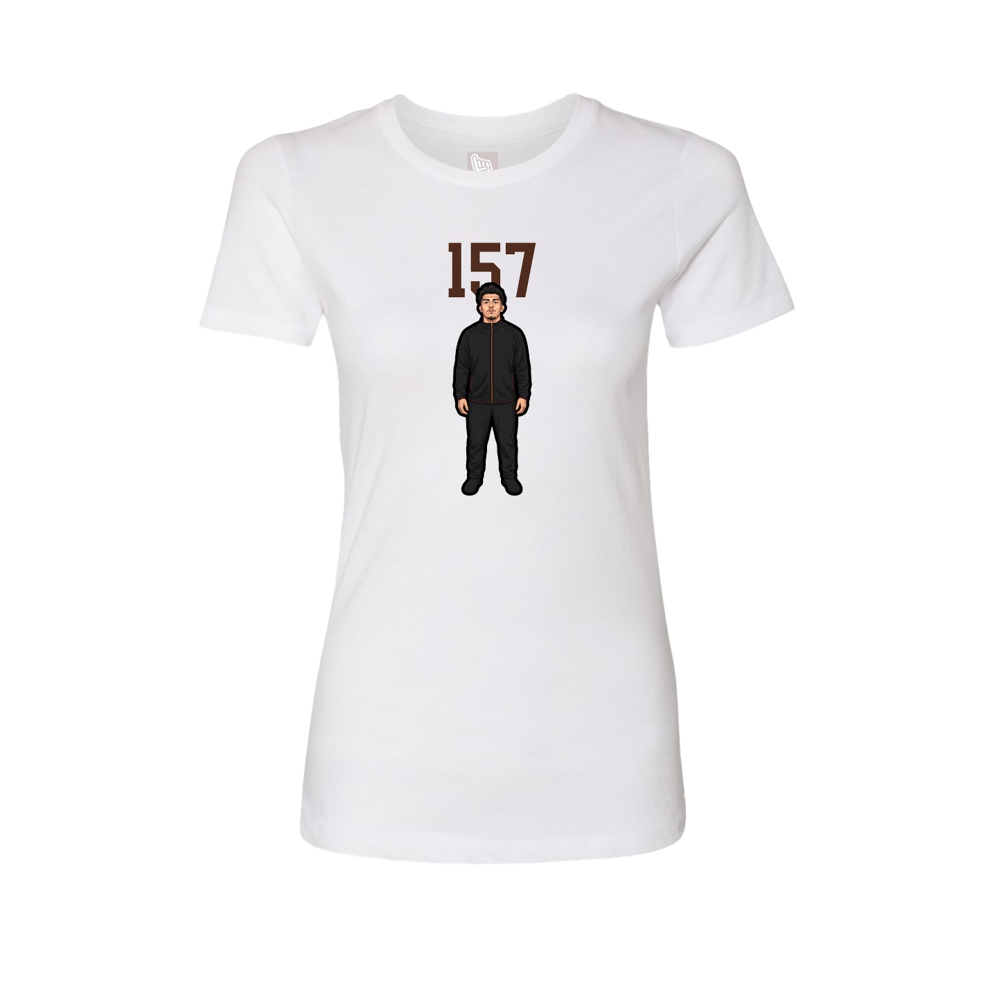 Womens Tee — Number Top in White