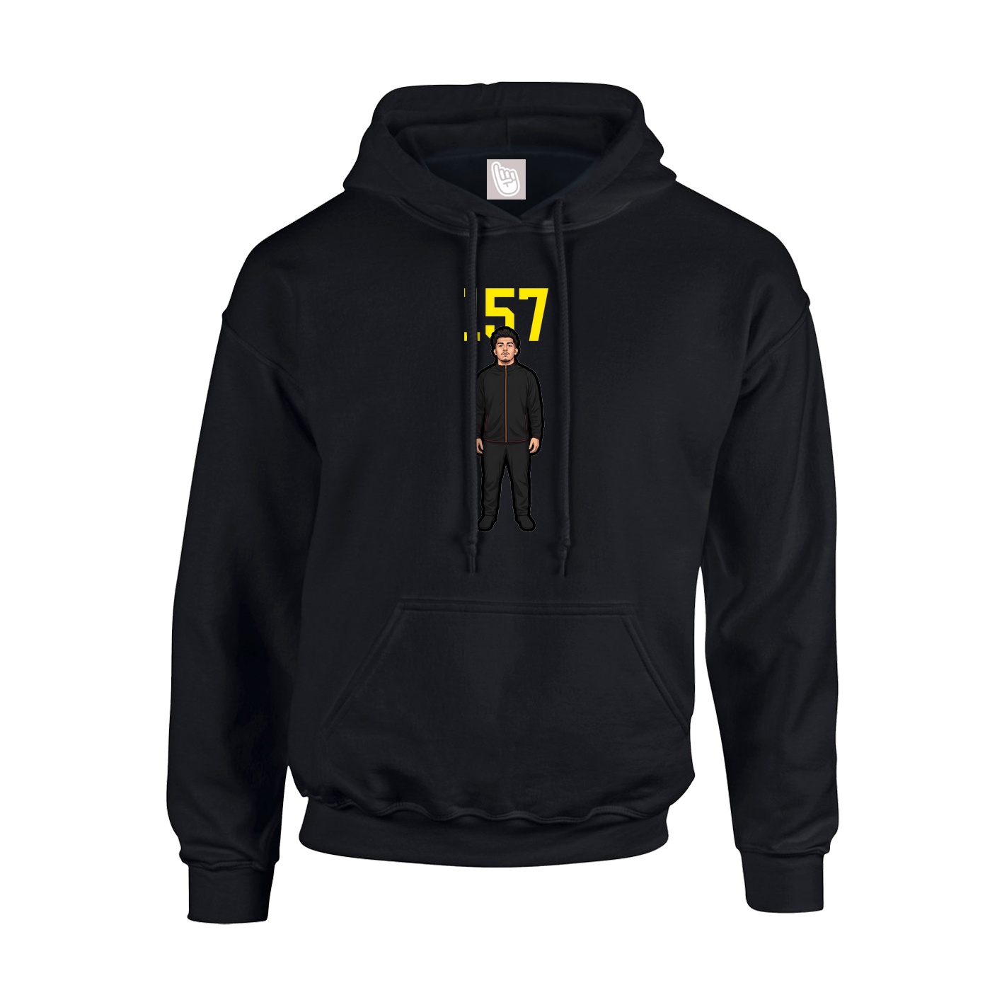 Hoodie — Number Top in Black