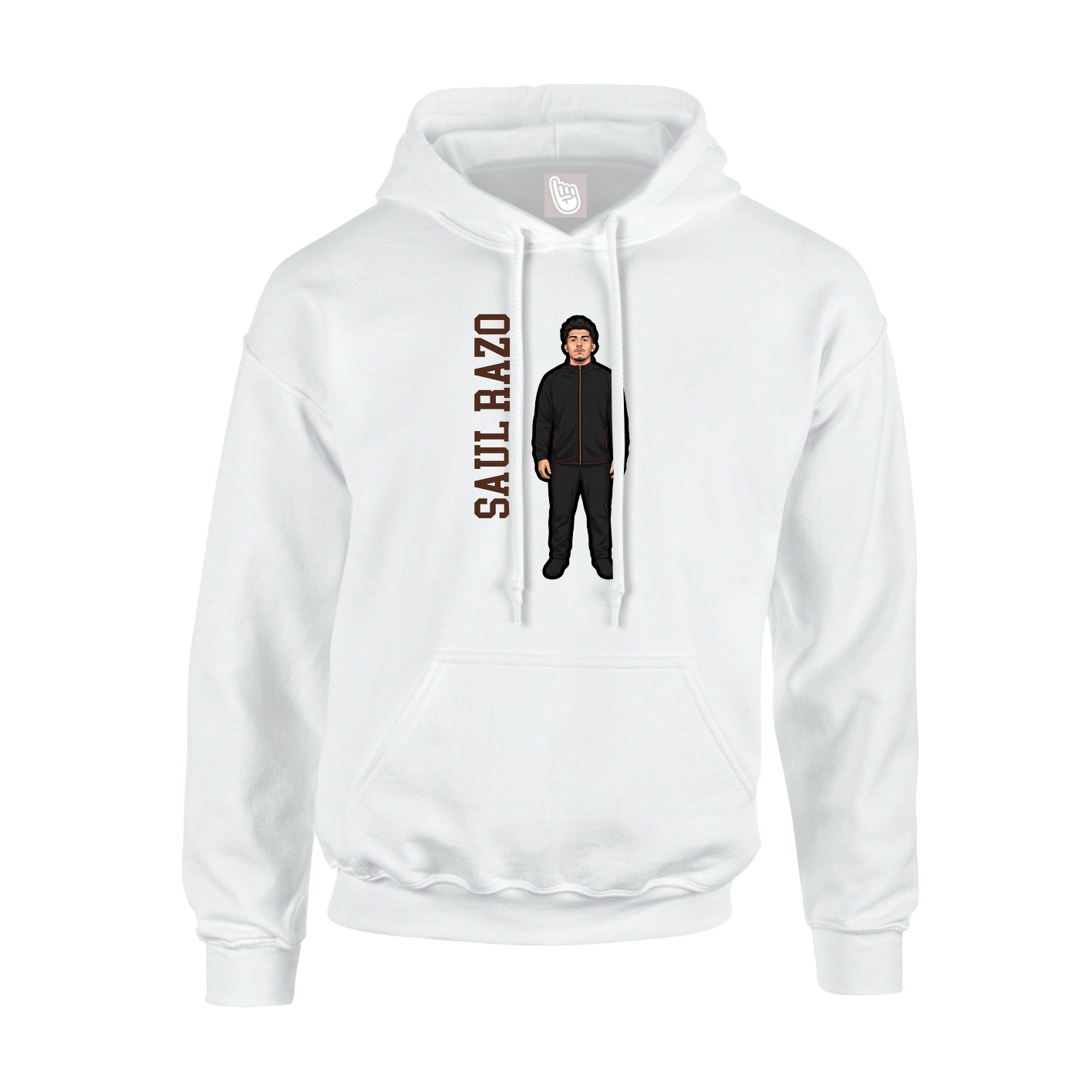 Hoodie — Name Vertical in White