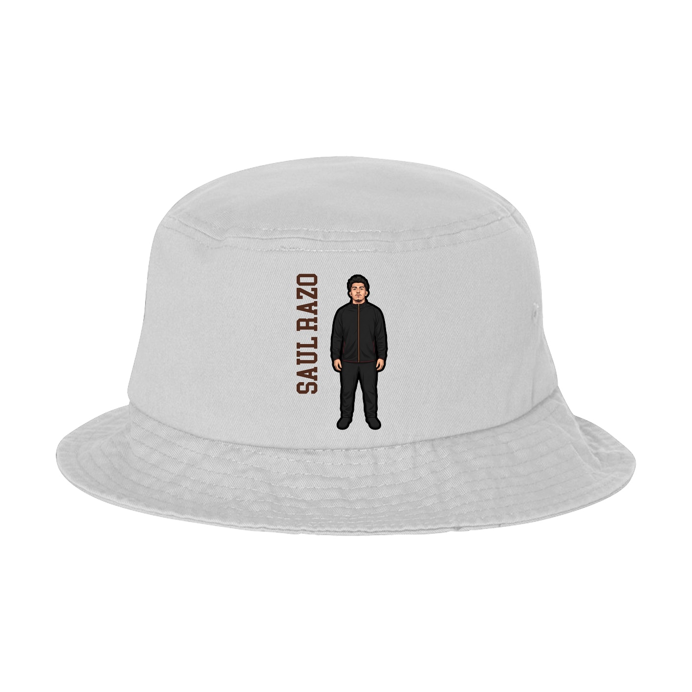 Bucket Cap — Name Vertical in White