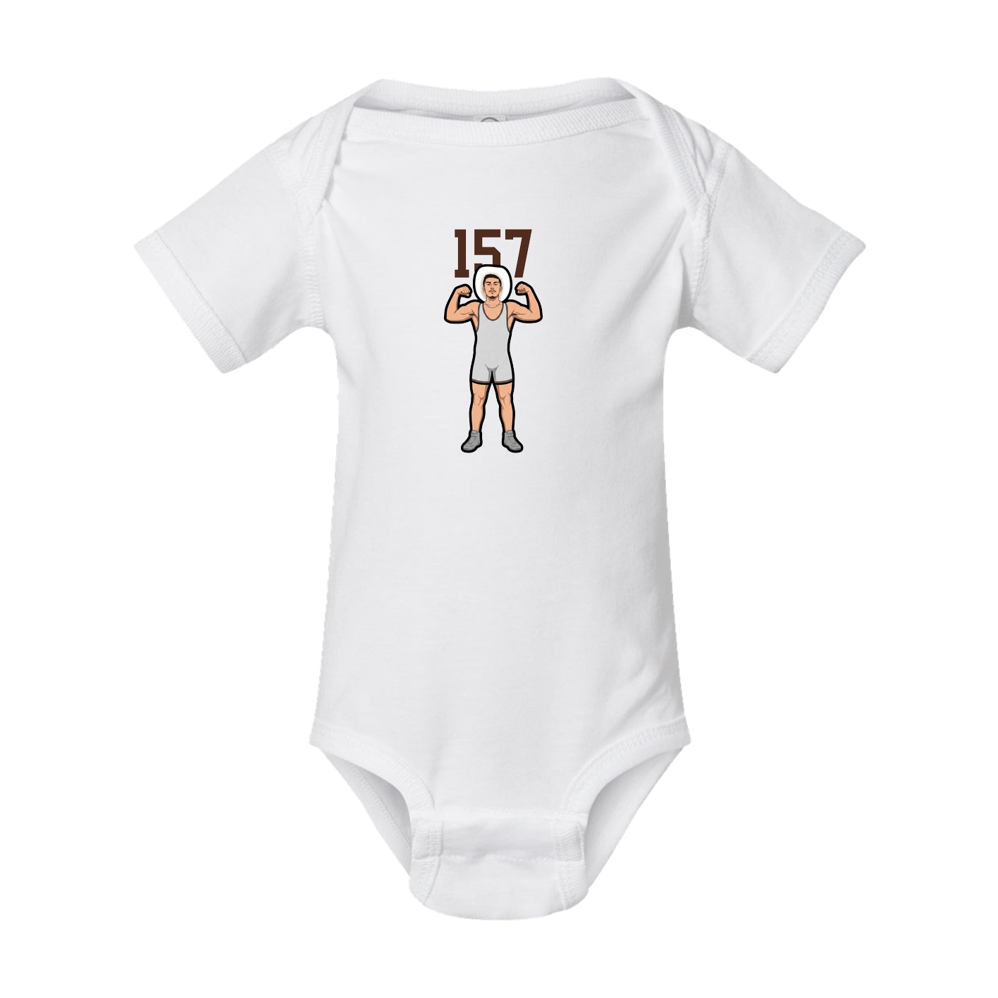Baby Onesie — Number Top in White