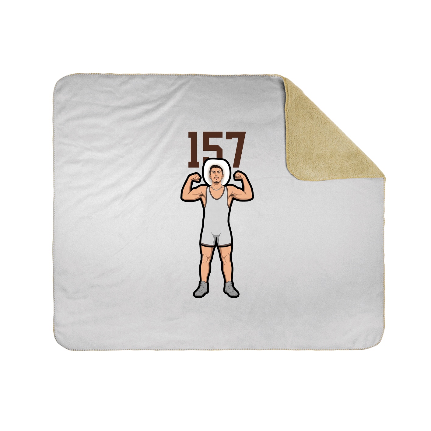 Throw Blanket — Number Top in White