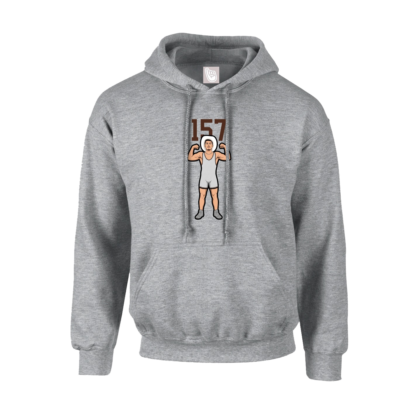 Youth Hoodie — Number Top in Grey