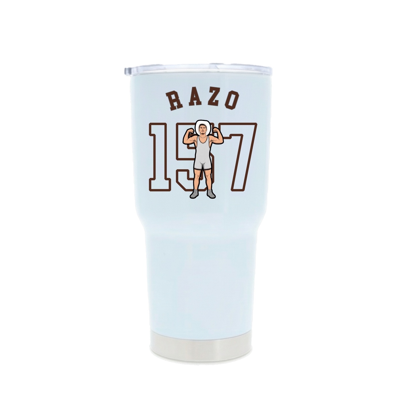 30oz Stainless Steel Tumbler — Shirsey Arch in White