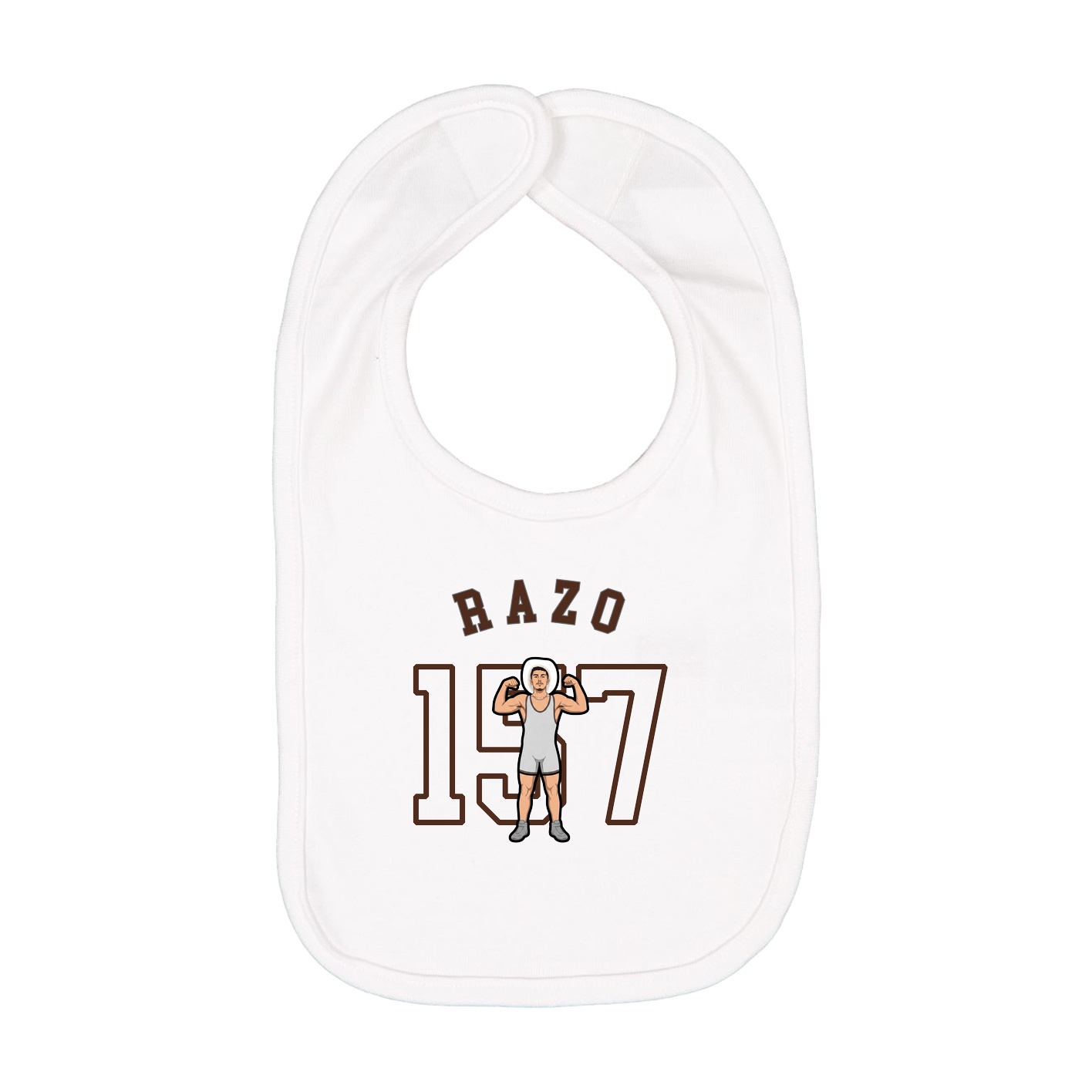 Infant Bib — Shirsey Arch in White