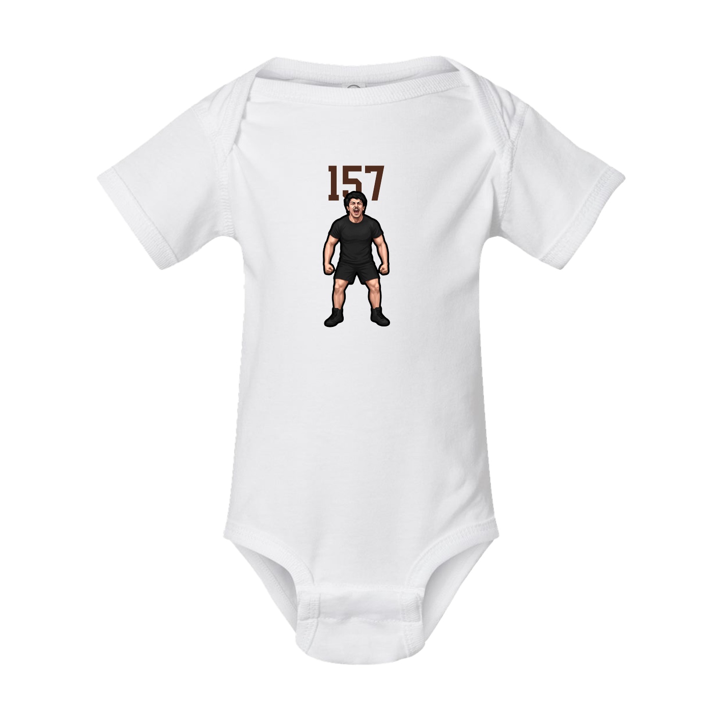 Baby Onesie — Number Top in White