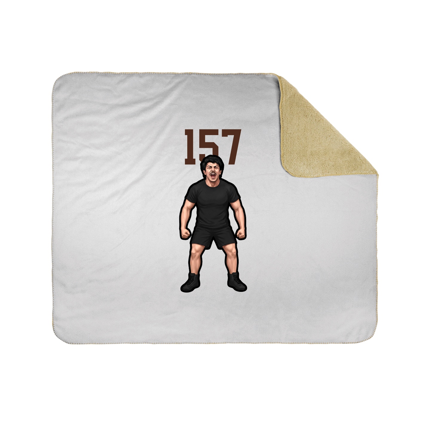 Throw Blanket — Number Top in White