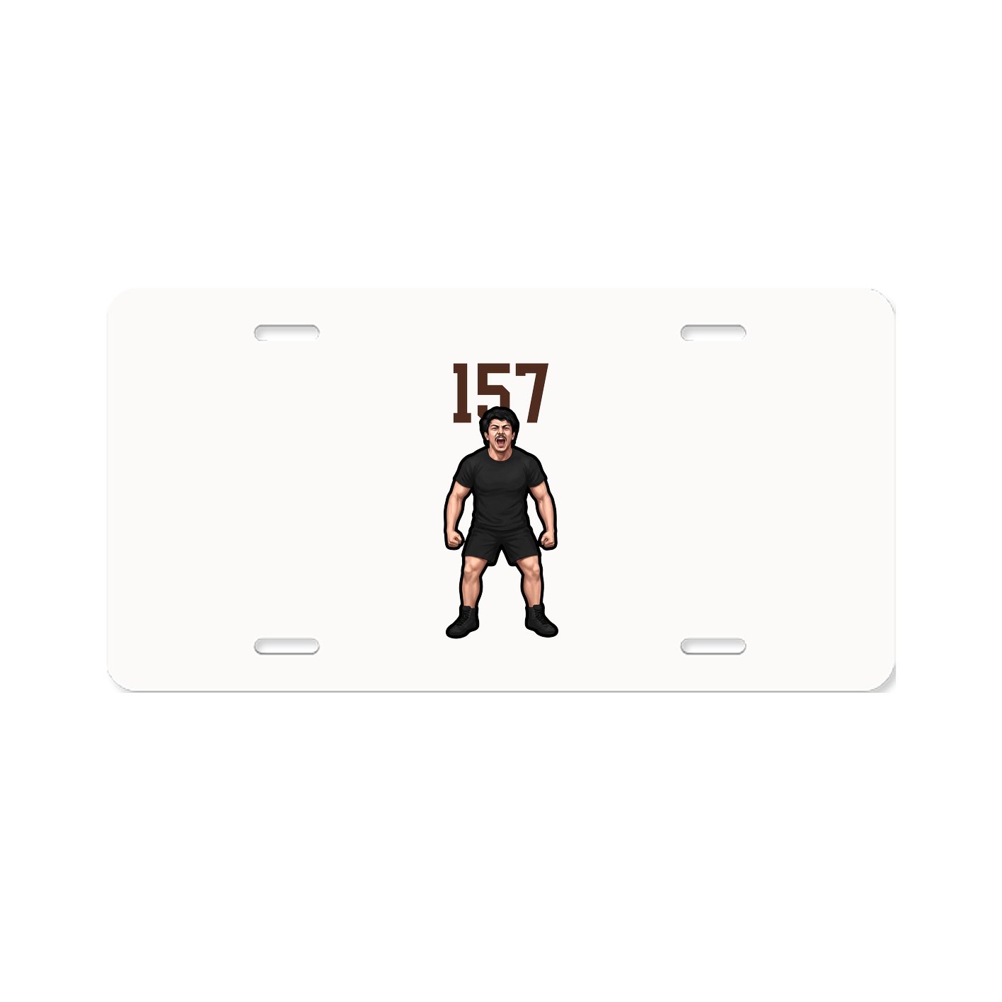 License Plate — Number Top in Classic