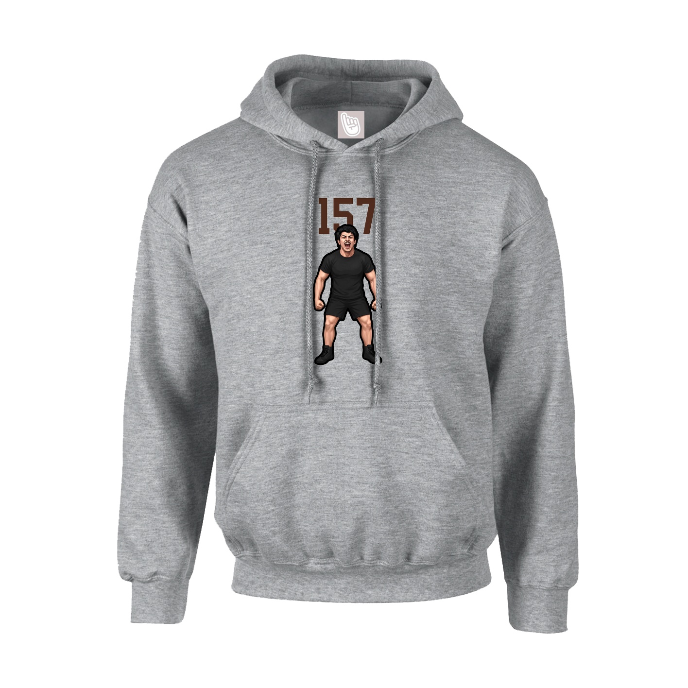 Youth Hoodie — Number Top in Grey