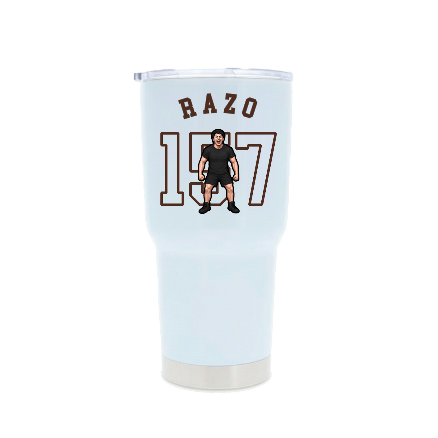 30oz Stainless Steel Tumbler — Shirsey Arch in White