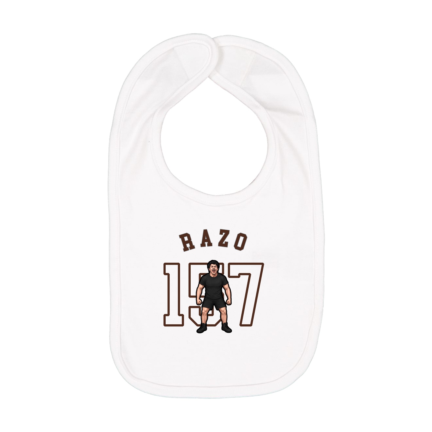 Infant Bib — Shirsey Arch in White
