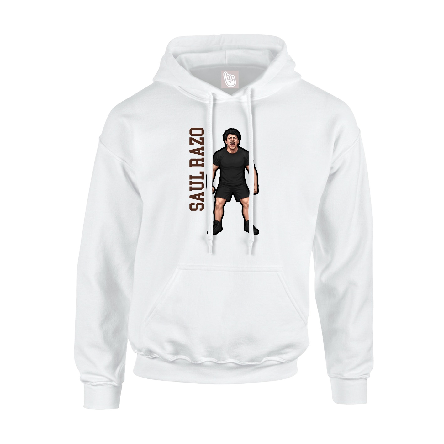 Youth Hoodie — Name Vertical in White