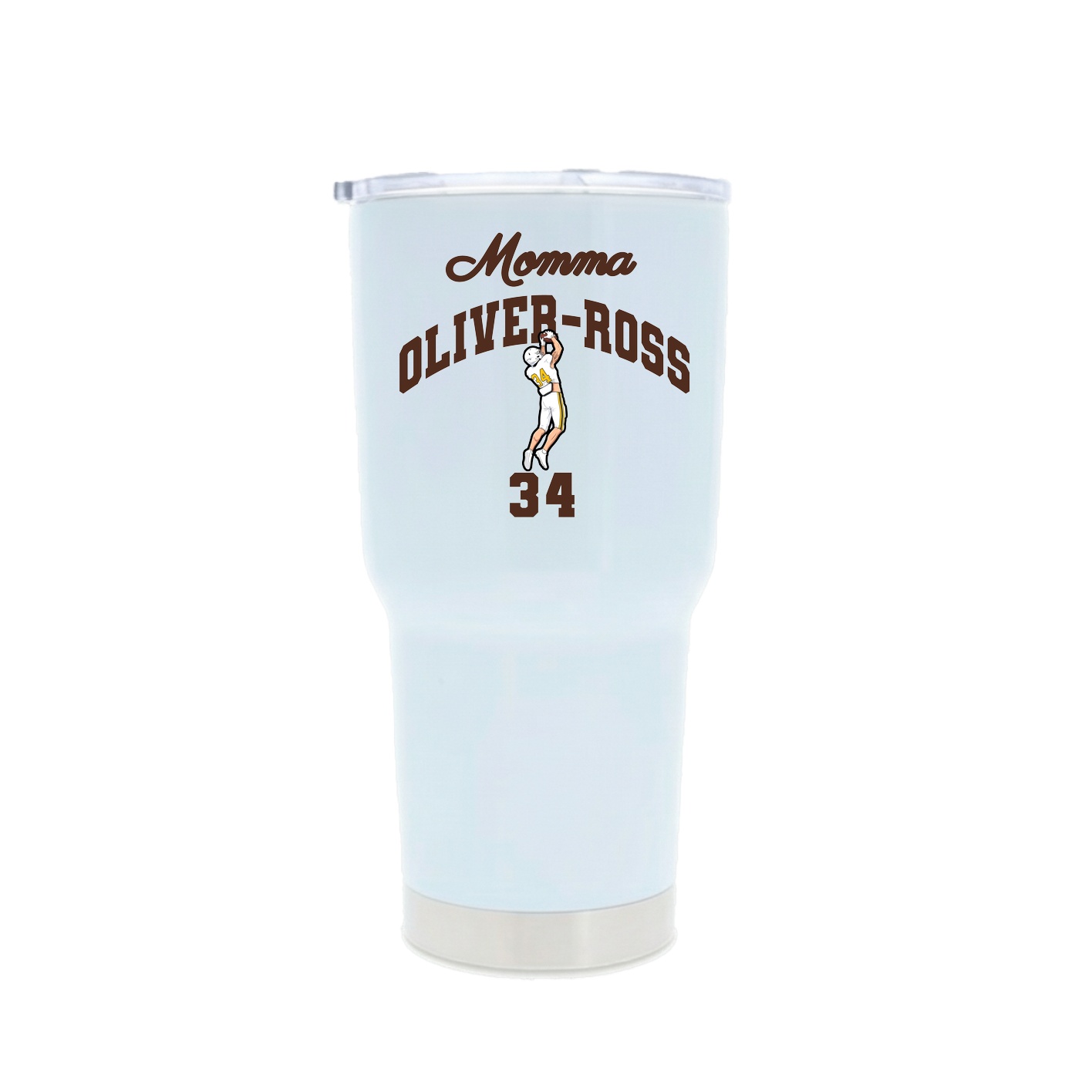 30oz Stainless Steel Tumbler — Mothers Day Arch in White