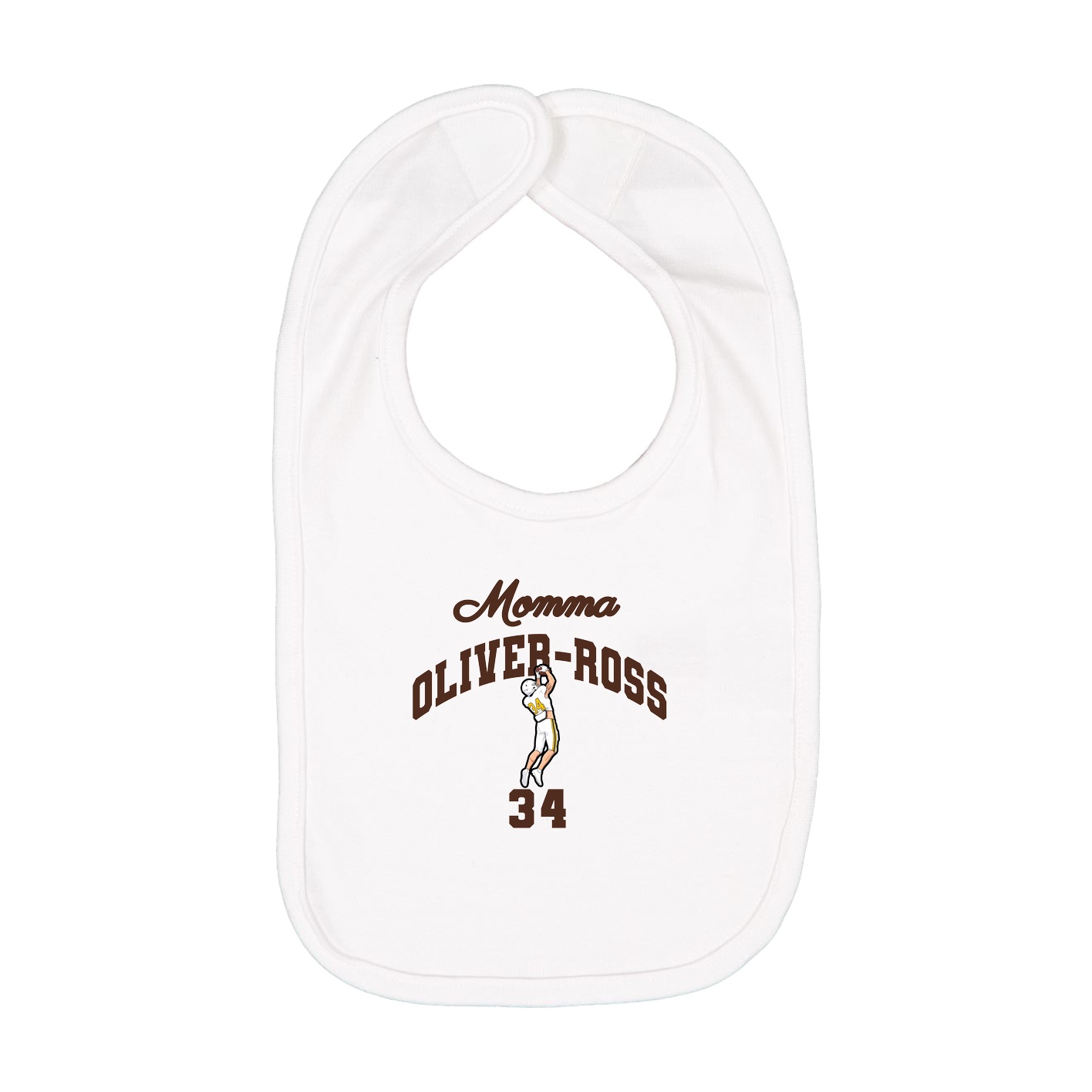 Infant Bib — Mothers Day Arch in White