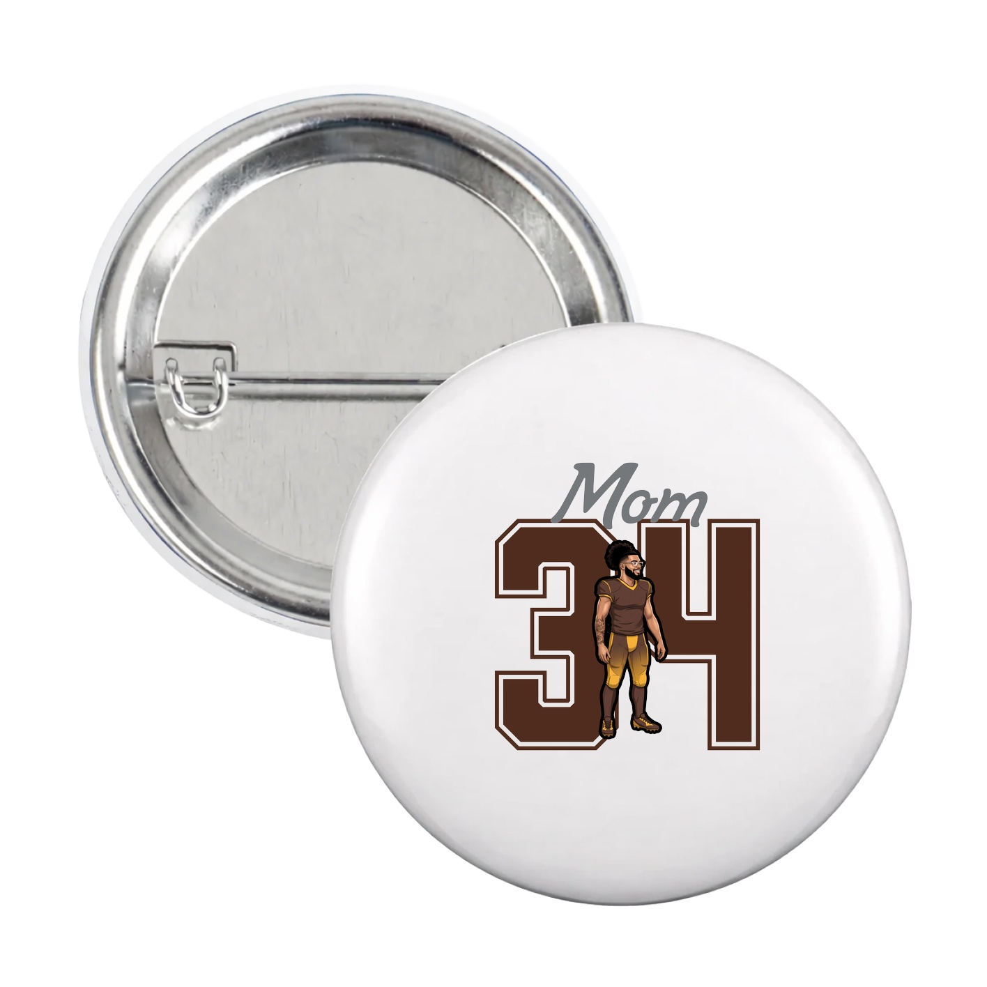Game Day Button — Mothers Day Shirsey in White