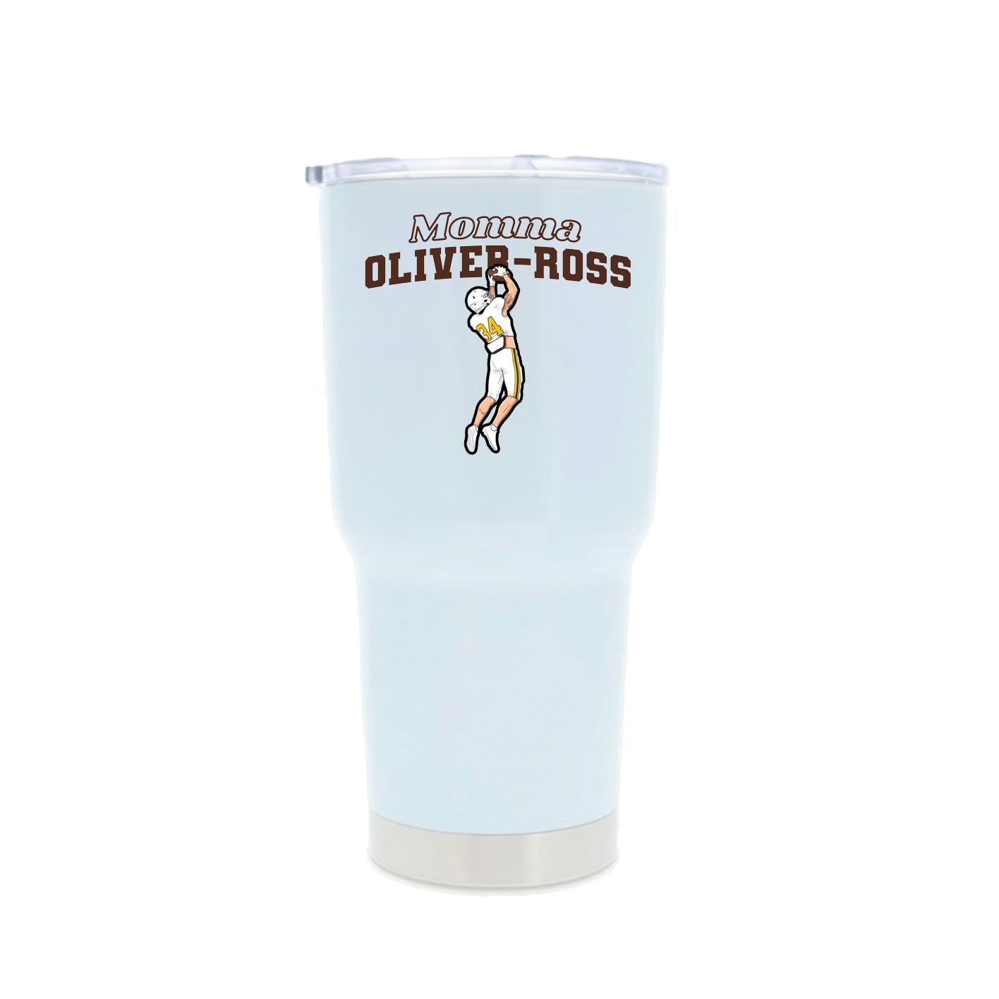 30oz Stainless Steel Tumbler — Mothers Day Block in White