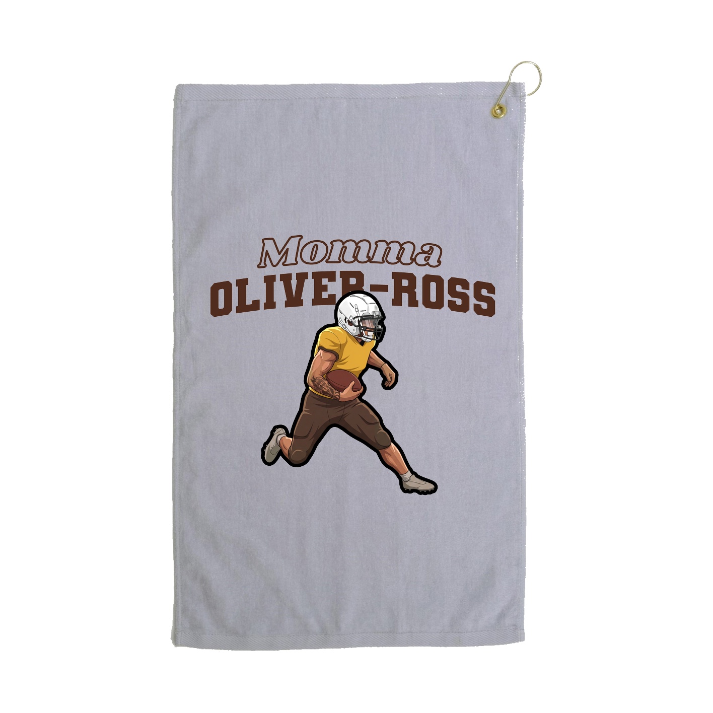 Golf Towel — Mothers Day Block in Grey
