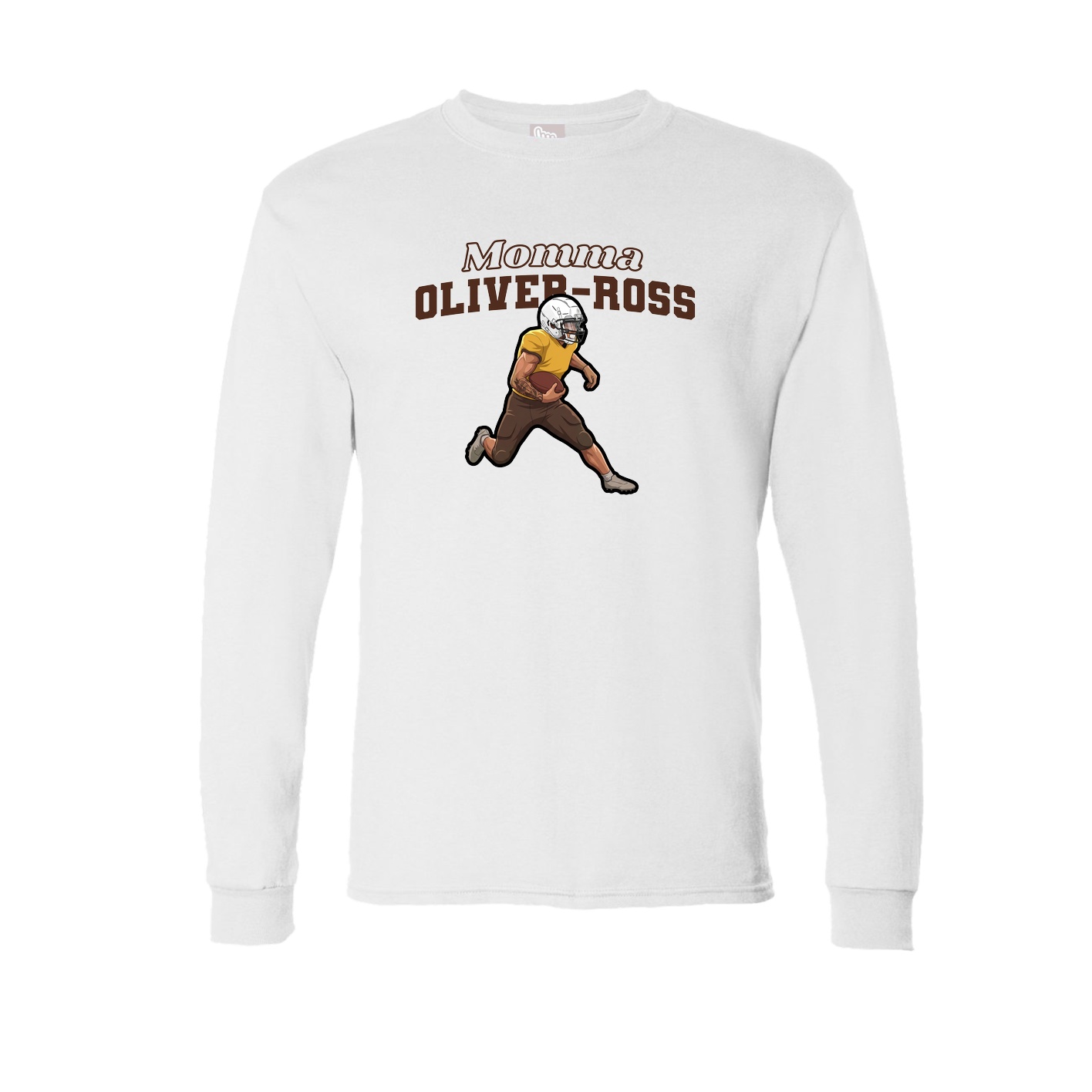 Long Sleeve Tee — Mothers Day Block in White