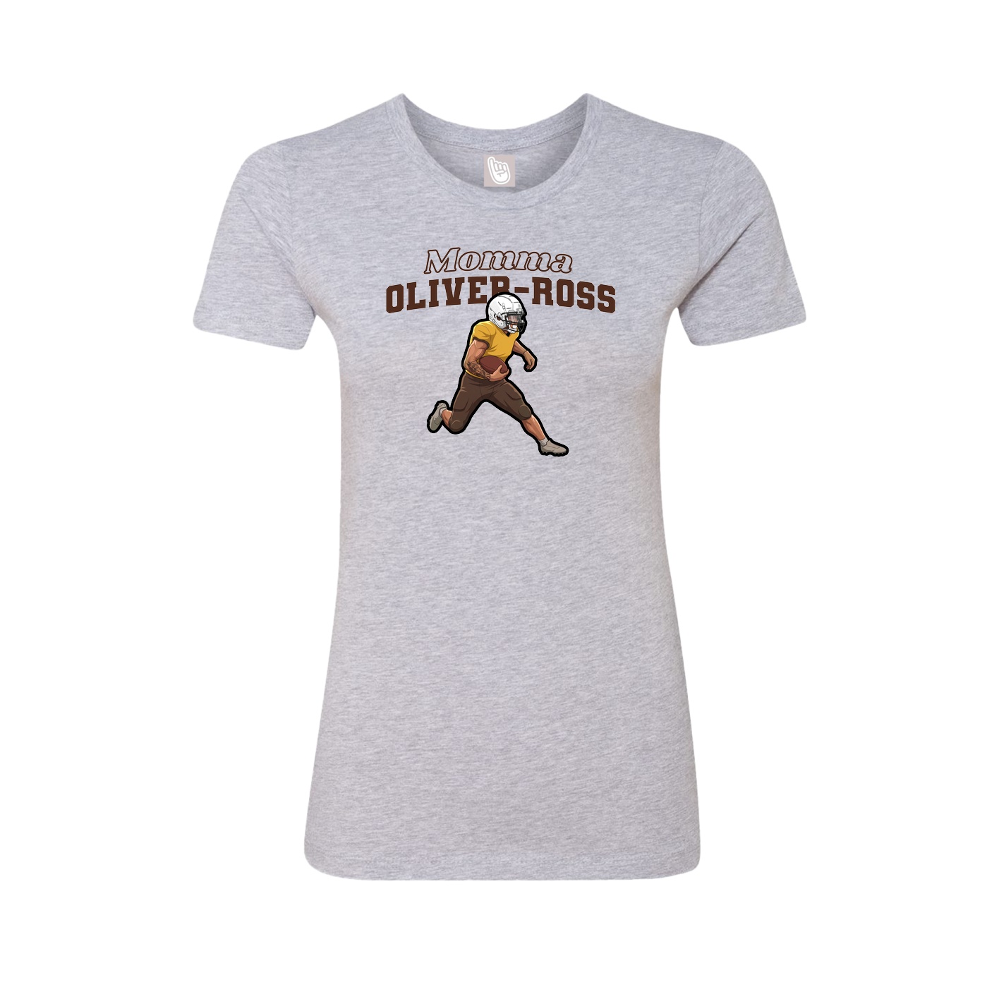 Womens Tee — Mothers Day Block in Grey