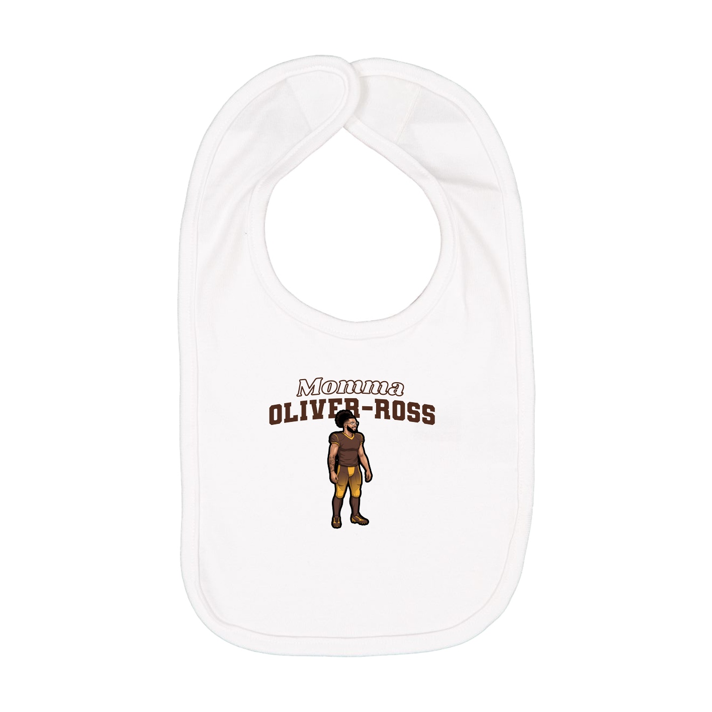 Infant Bib — Mothers Day Block in White