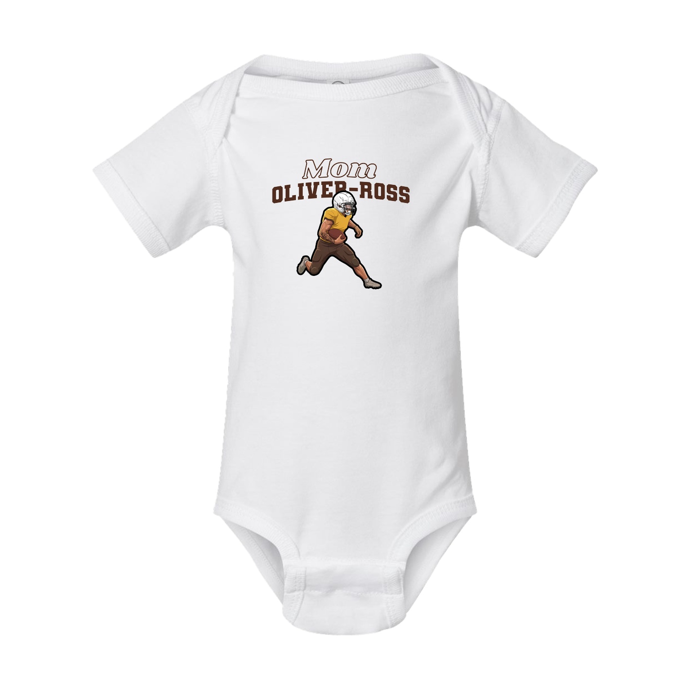 Baby Onesie — Mothers Day Block in White