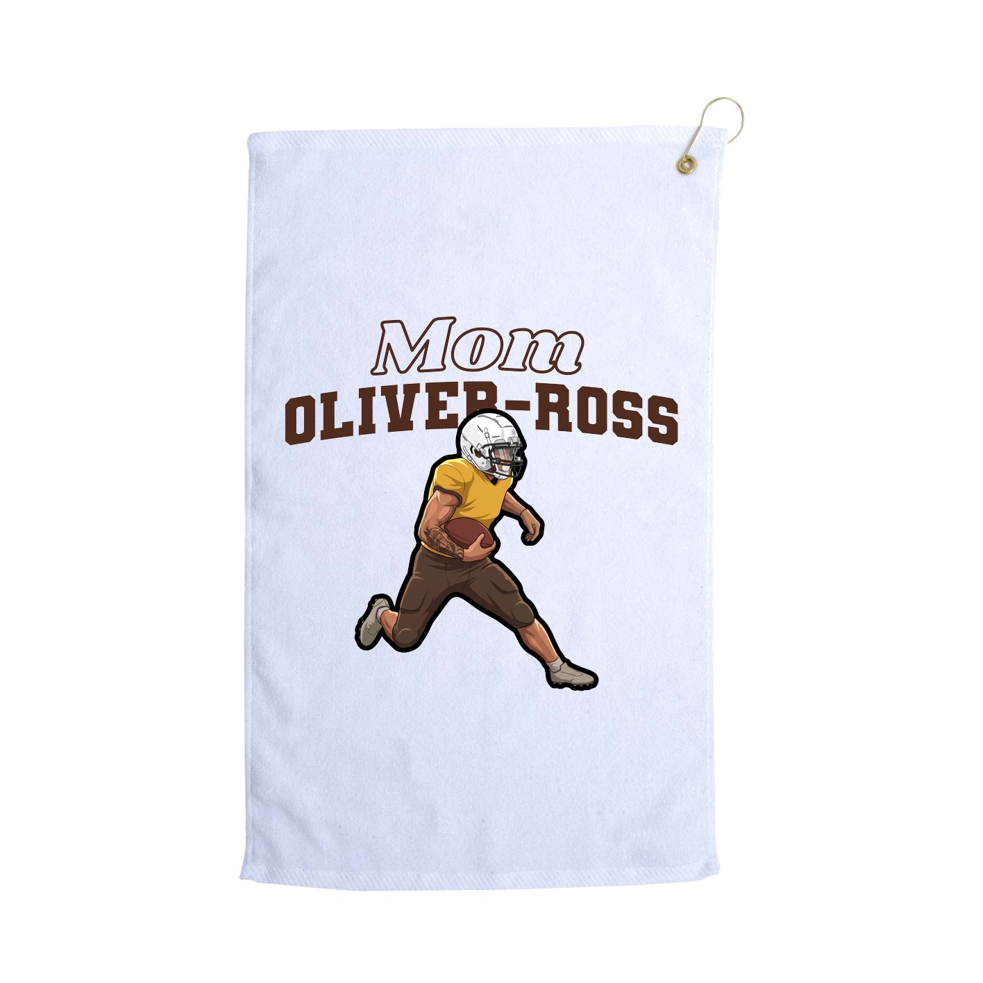 Golf Towel — Mothers Day Block in White