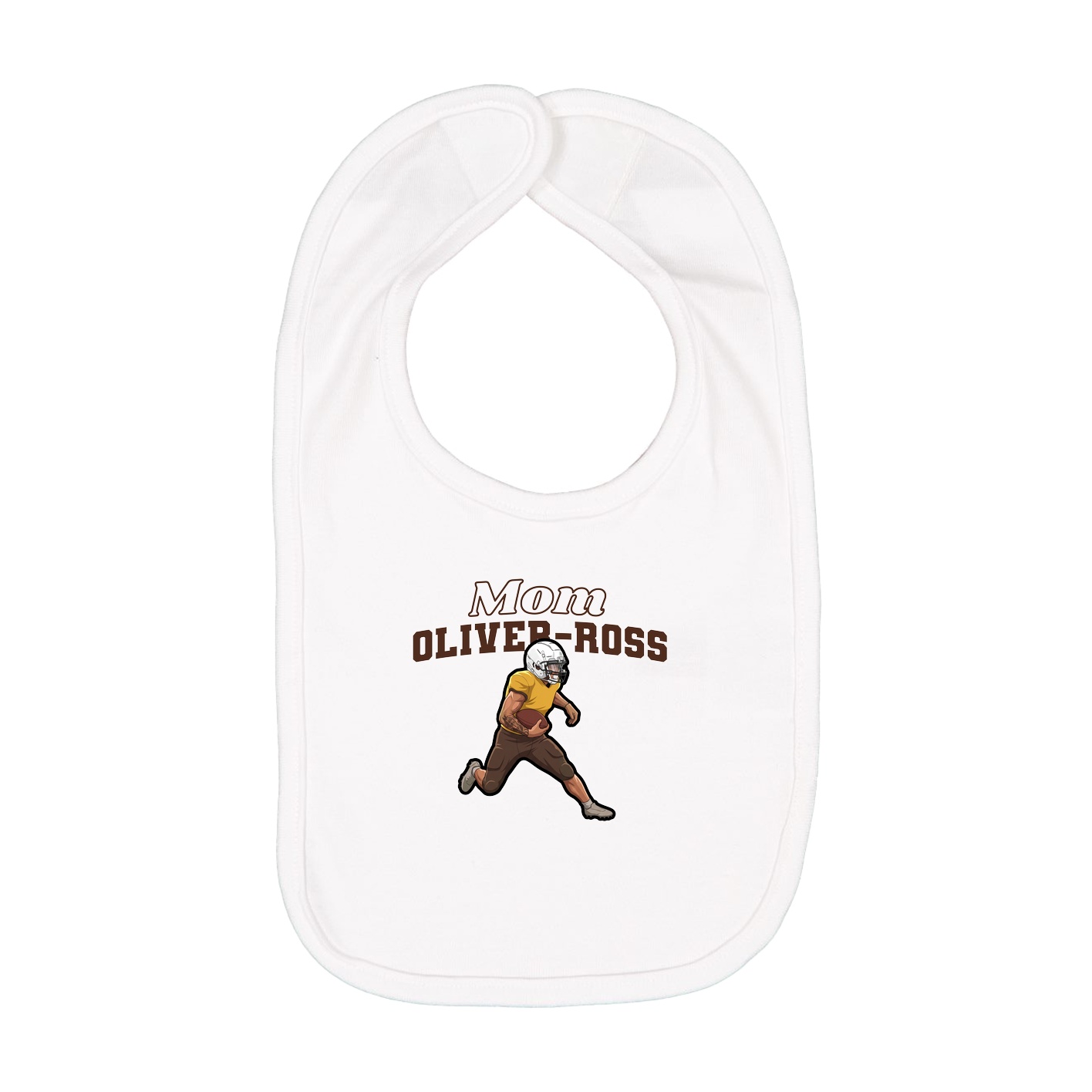 Infant Bib — Mothers Day Block in White
