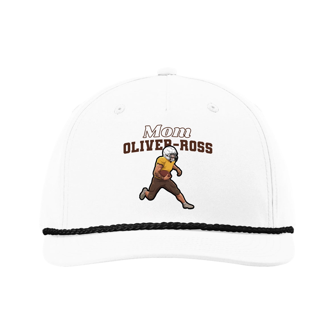 Five-Panel Classic Rope Cap — Mothers Day Block in White