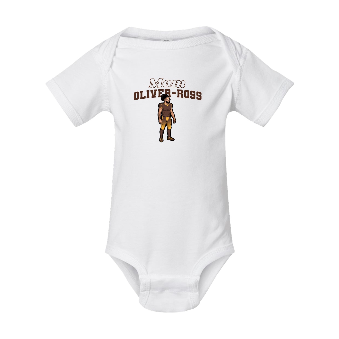 Baby Onesie — Mothers Day Block in White