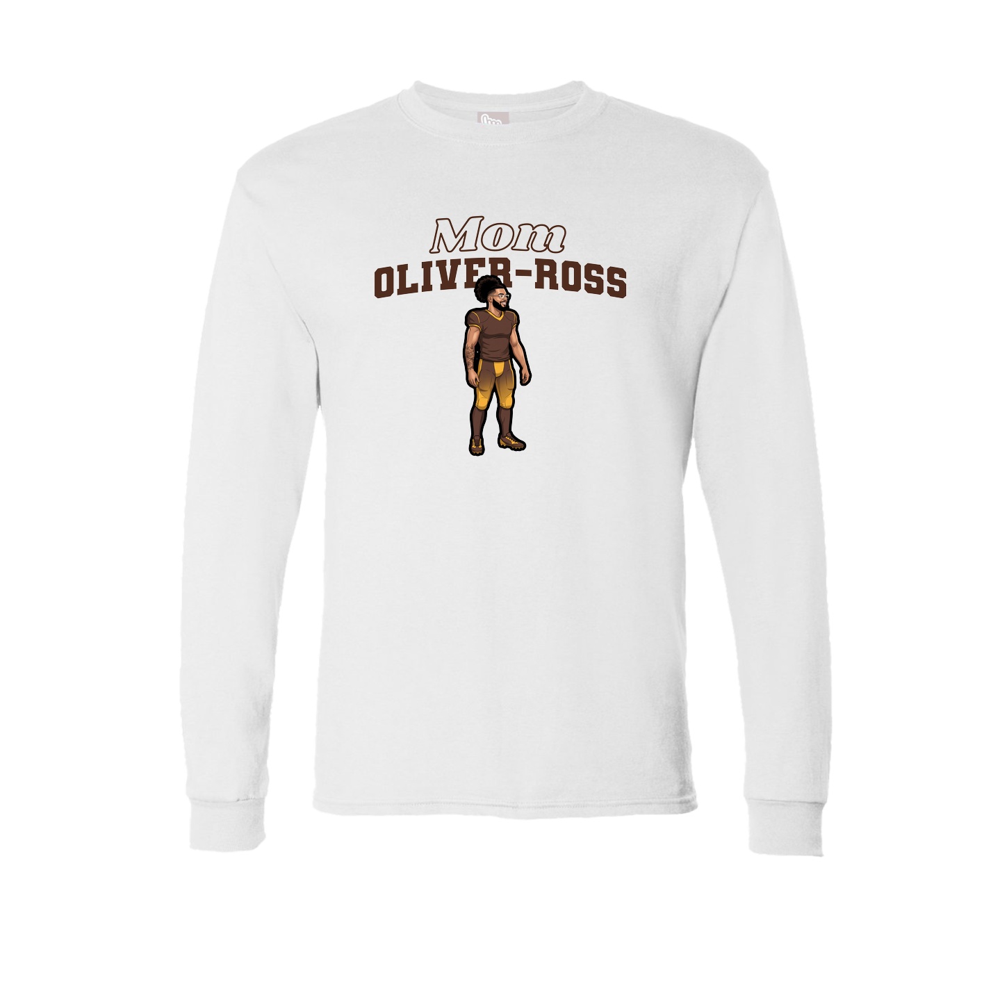 Long Sleeve Tee — Mothers Day Block in White