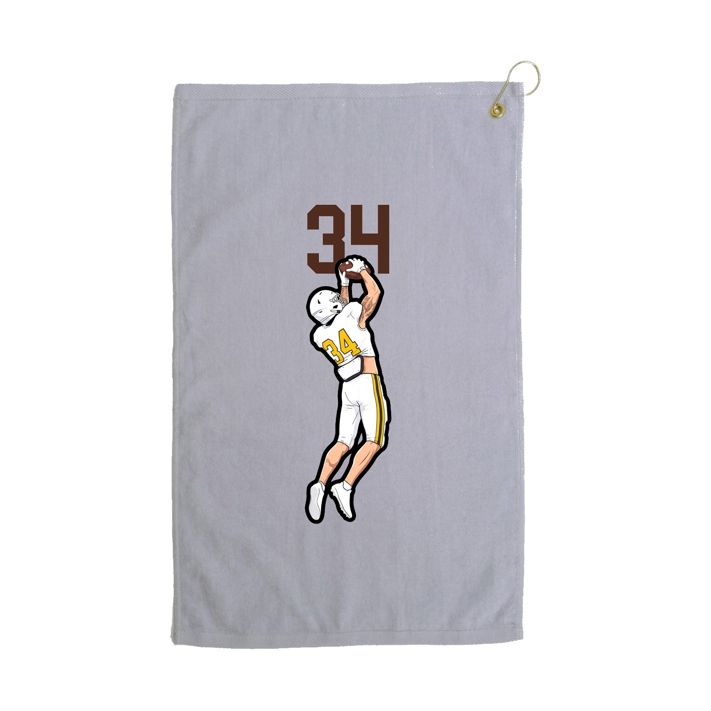 Golf Towel — Number Top in Grey